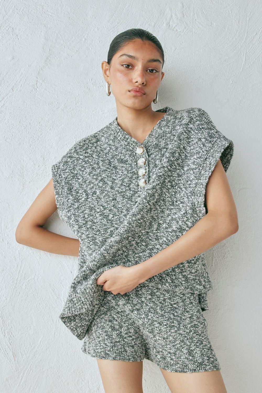 Shai Knit Shorts Grey Marle Product Image