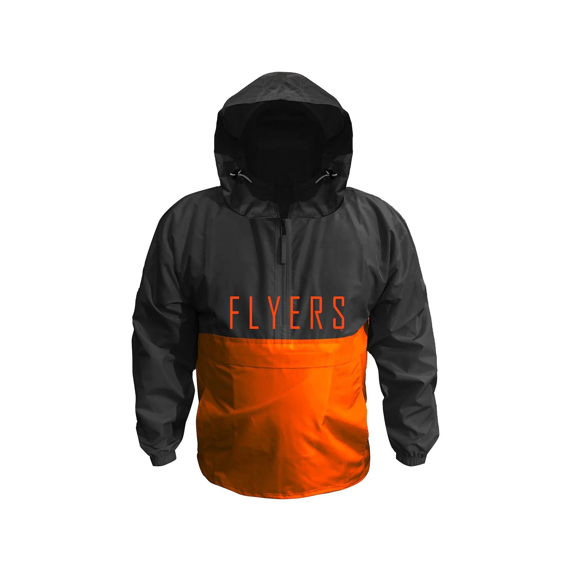 Men's Black Philadelphia Flyers Big & Tall Anorak Half-Zip Pullover Hoodie, Size: 2XLT, Fly Black Product Image