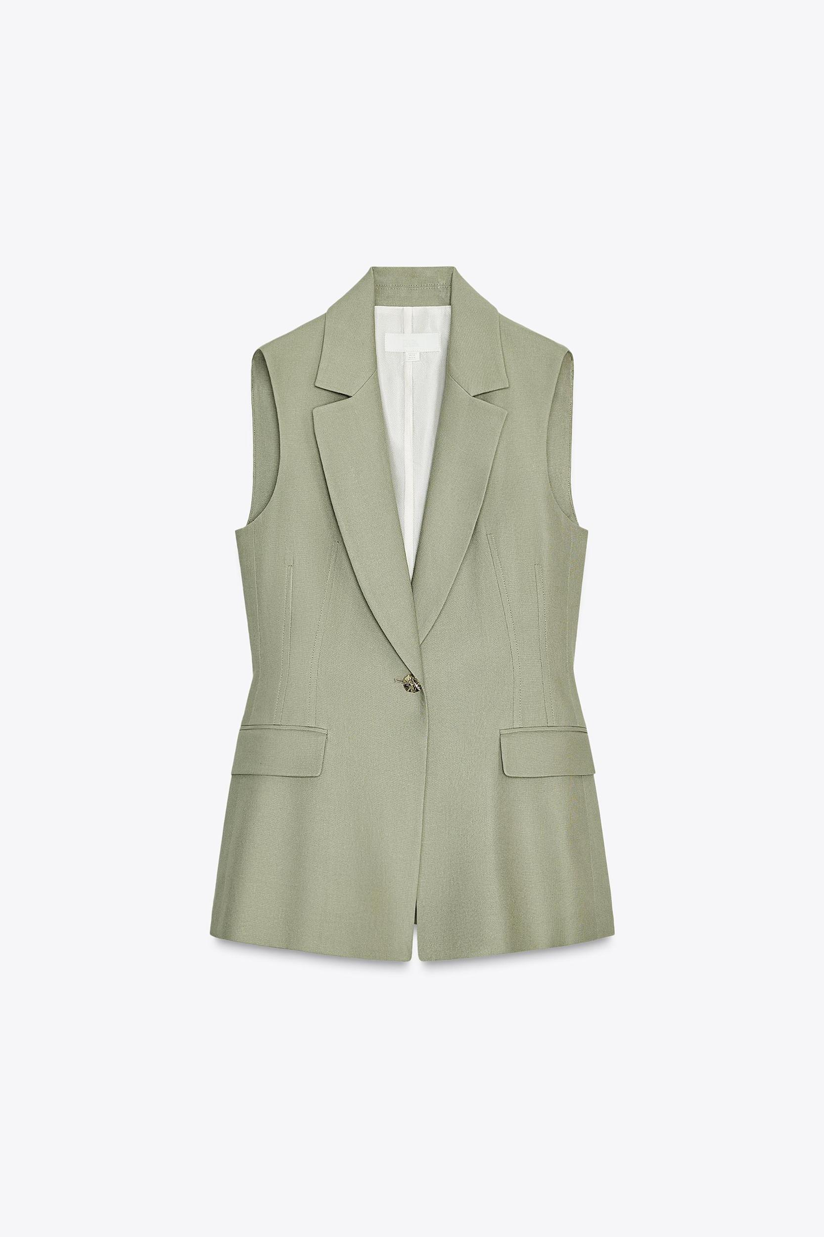 LINEN LONG VEST Product Image