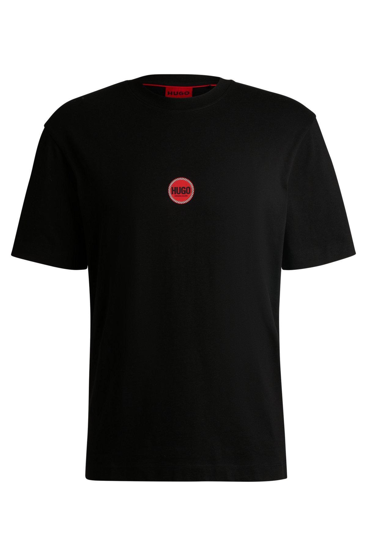 Cotton-jersey T-shirt with racing logos Product Image