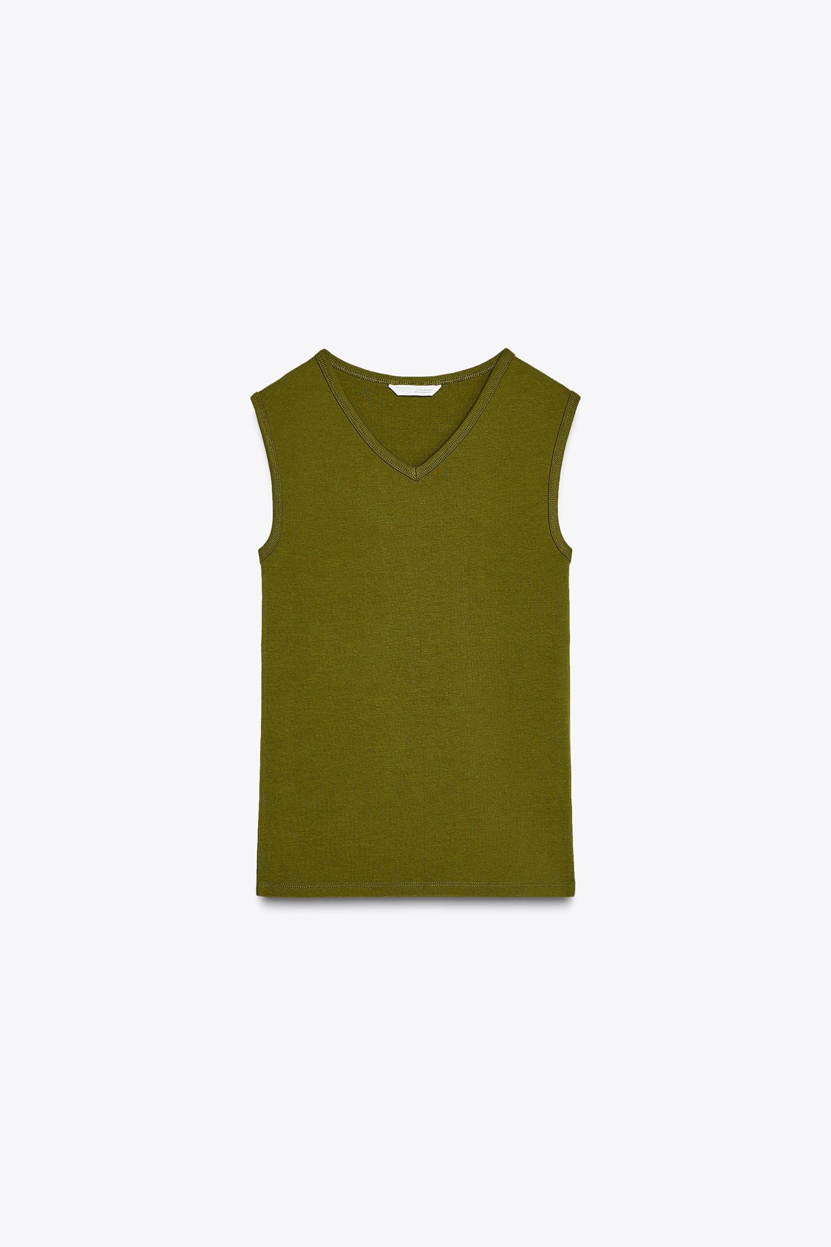 STRETCH RIBBED TOP Product Image