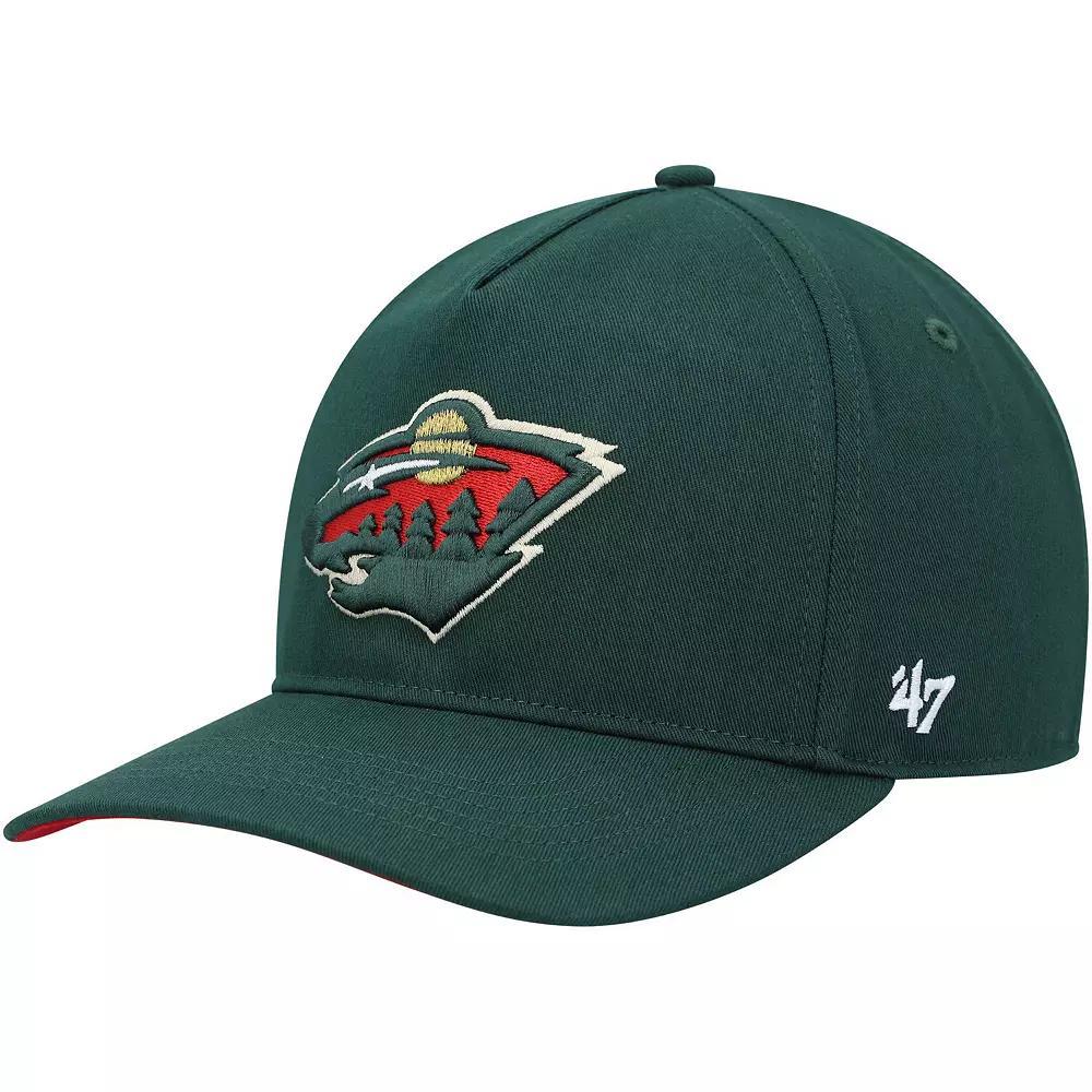 Men's '47 Green Minnesota Wild Primary Hitch Snapback Hat Product Image