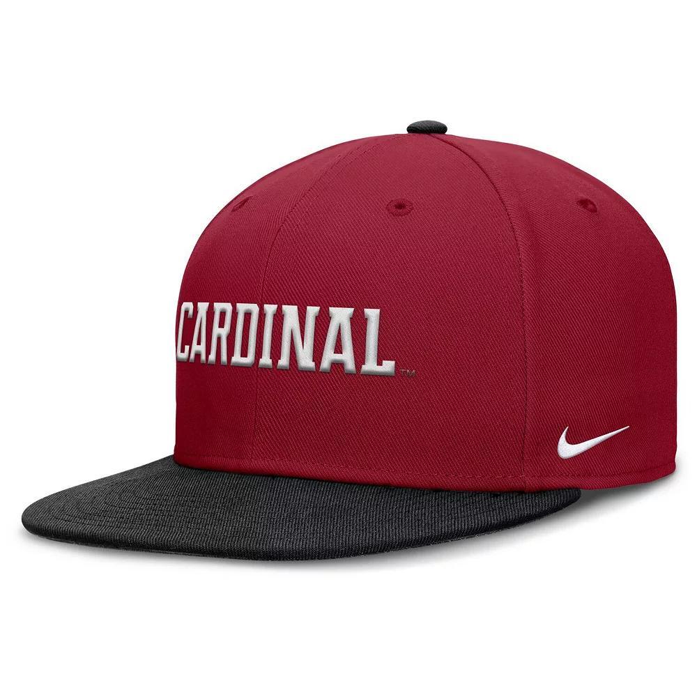 Men's Nike Cardinal/Black Stanford Cardinal Two-Tone Primetime Performance Fitted Hat, Size: 7 1/2, Red Product Image