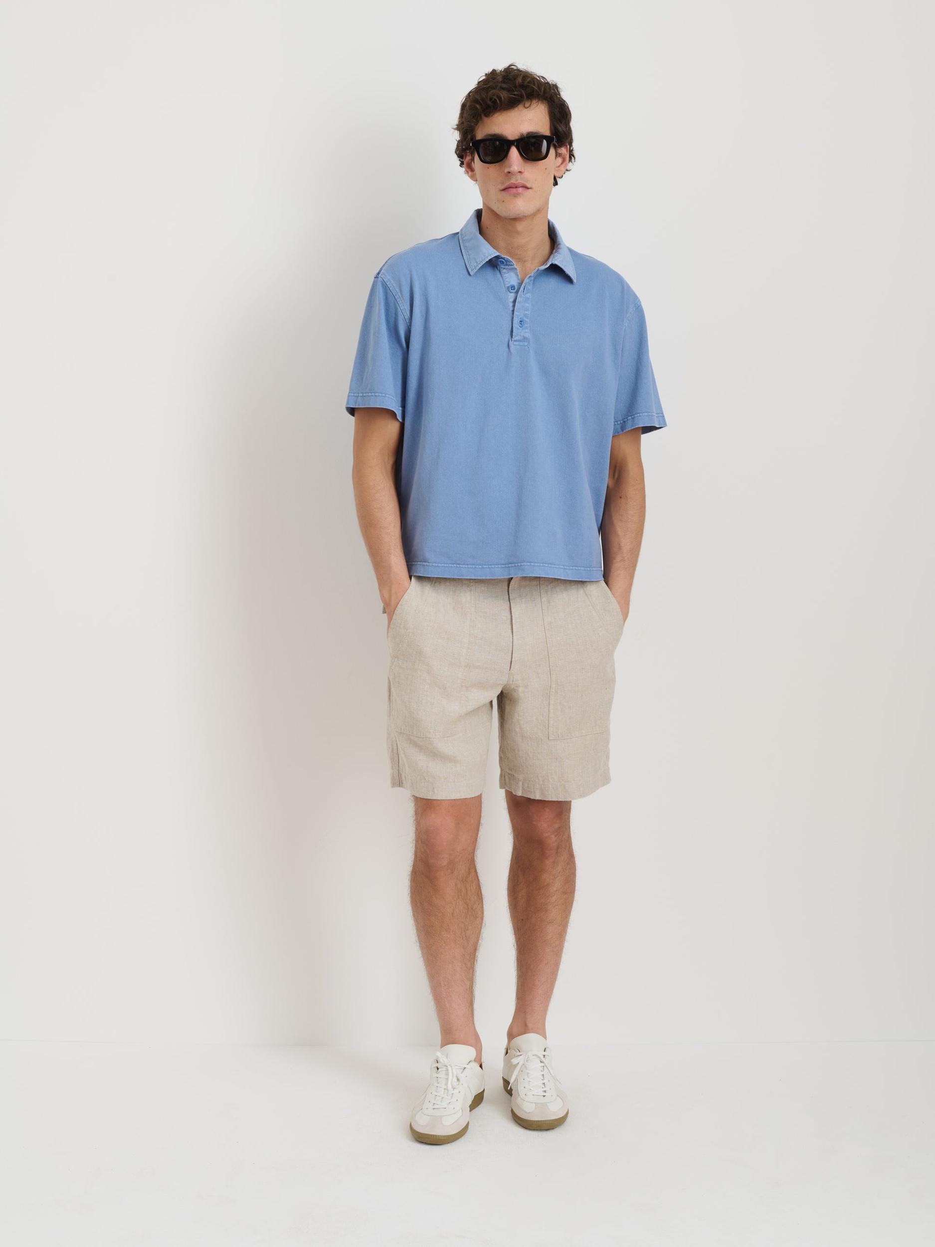 Pull On Field Short In Flax Linen Product Image