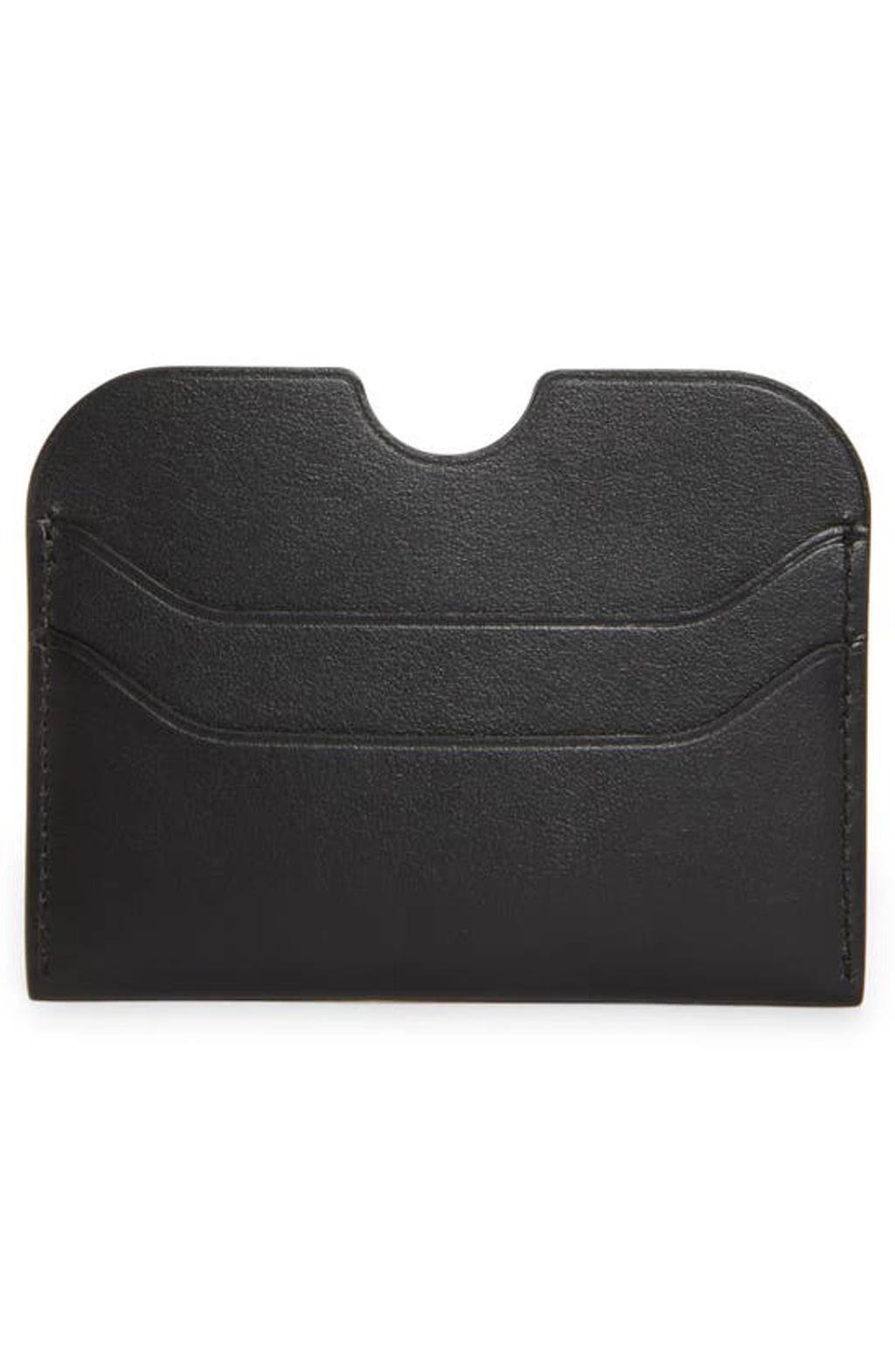ACNE STUDIOS Large Elmas Leather Card Holder In Black Product Image
