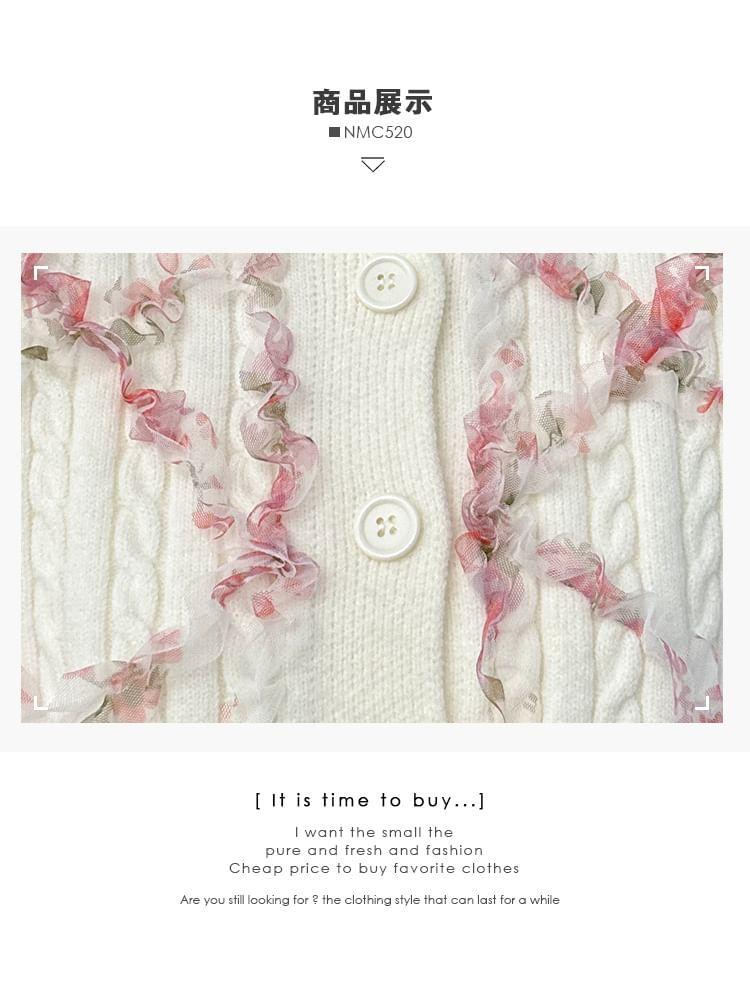 Set: Patchwork Ribbed V-Neck Dress + Shawl Product Image