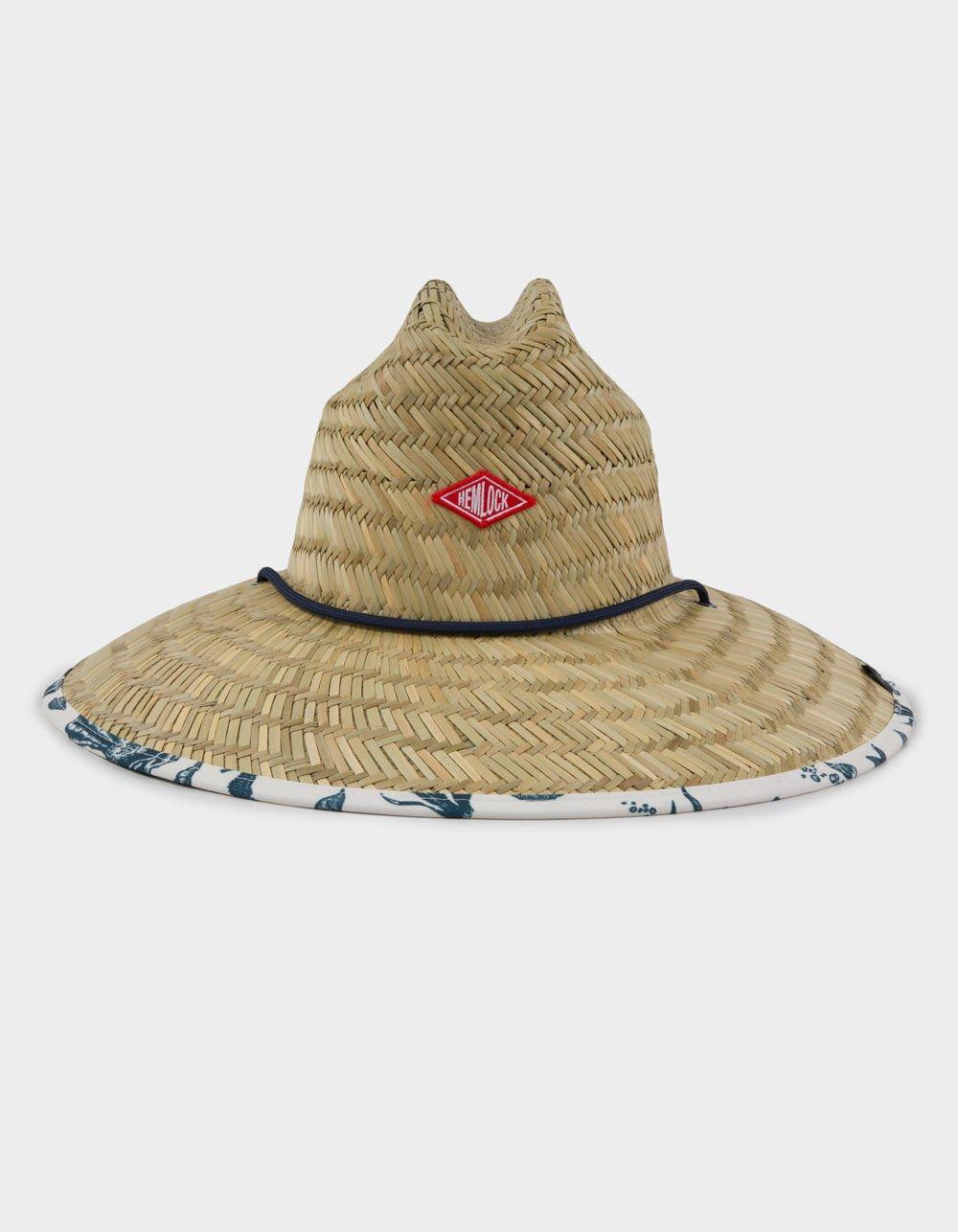 HEMLOCK HAT CO. Signature Straw Lifeguard Hat - BROWN COMBO Product Image