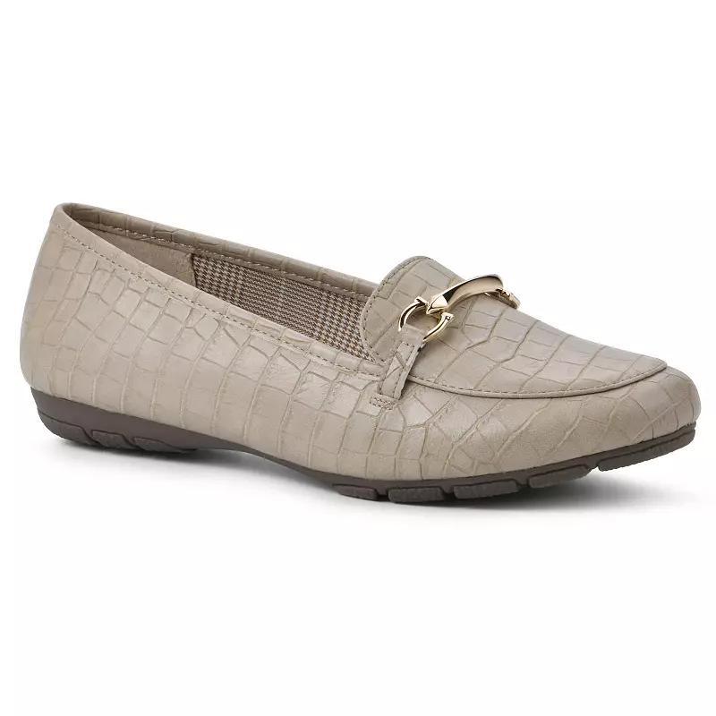 Cliffs by White Mountain Glowing Women's Loafers, Size: 8.5 Wide, Gold Mulighti Raffia Product Image