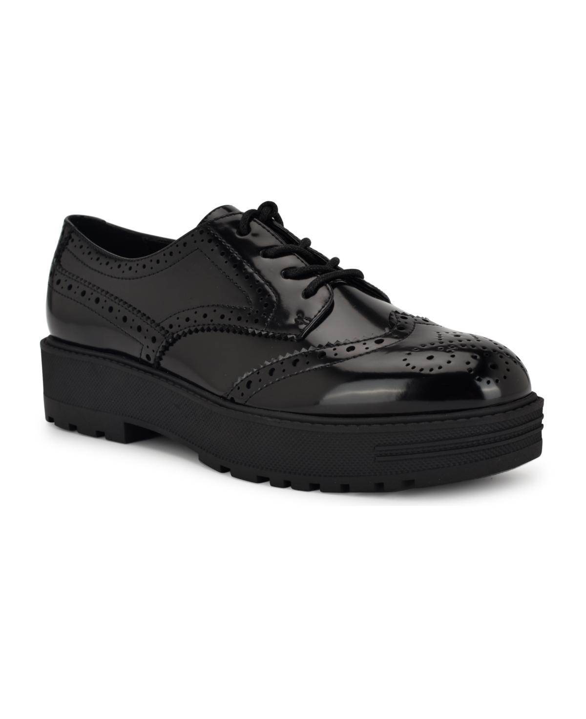 Nine West Resttin Women's Platform Oxfords, Size: 8.5, Black Patent Product Image