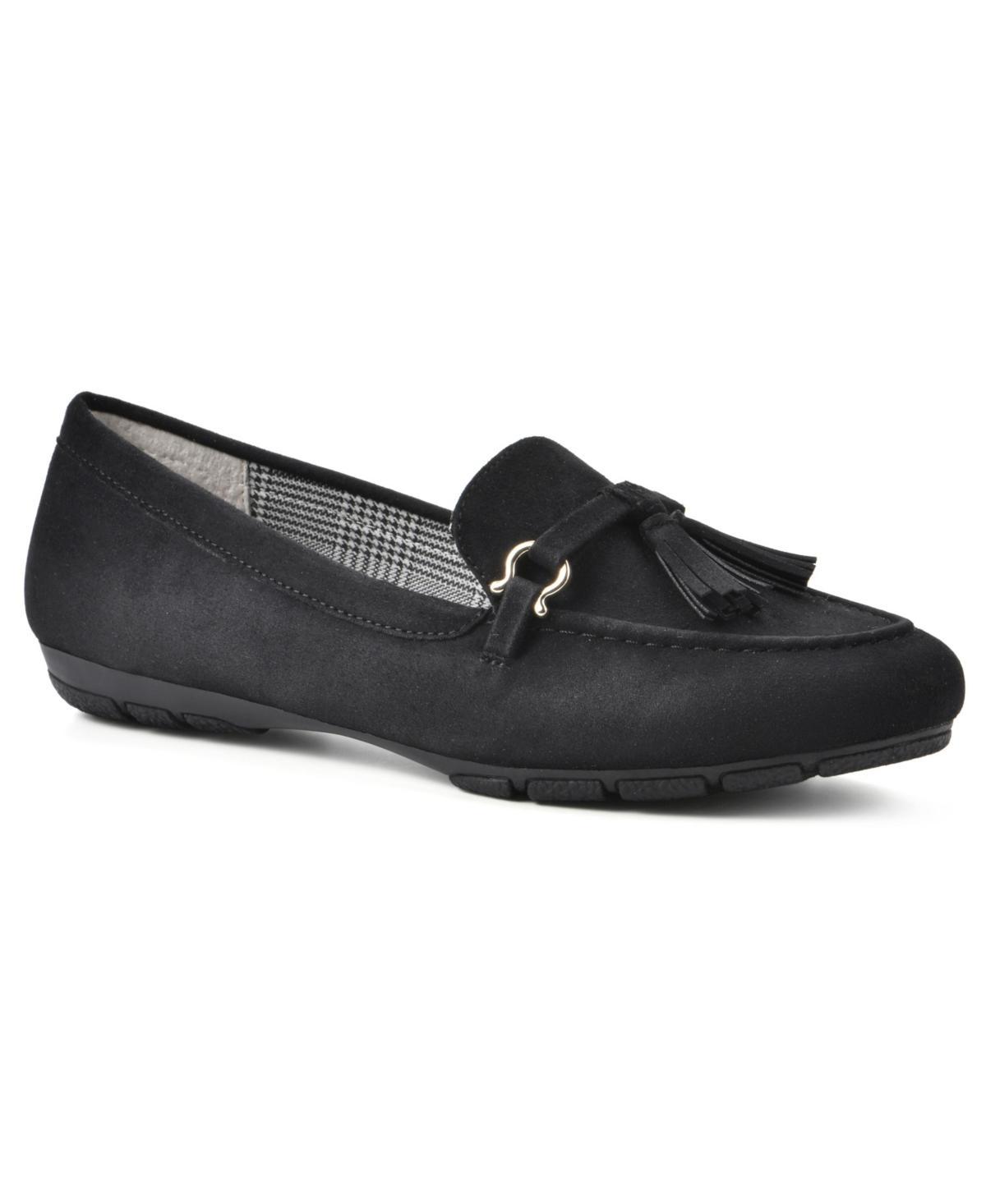 Cliffs By White Mountain Gush Women's Flats, Size: 8.5, Black Suedette Product Image