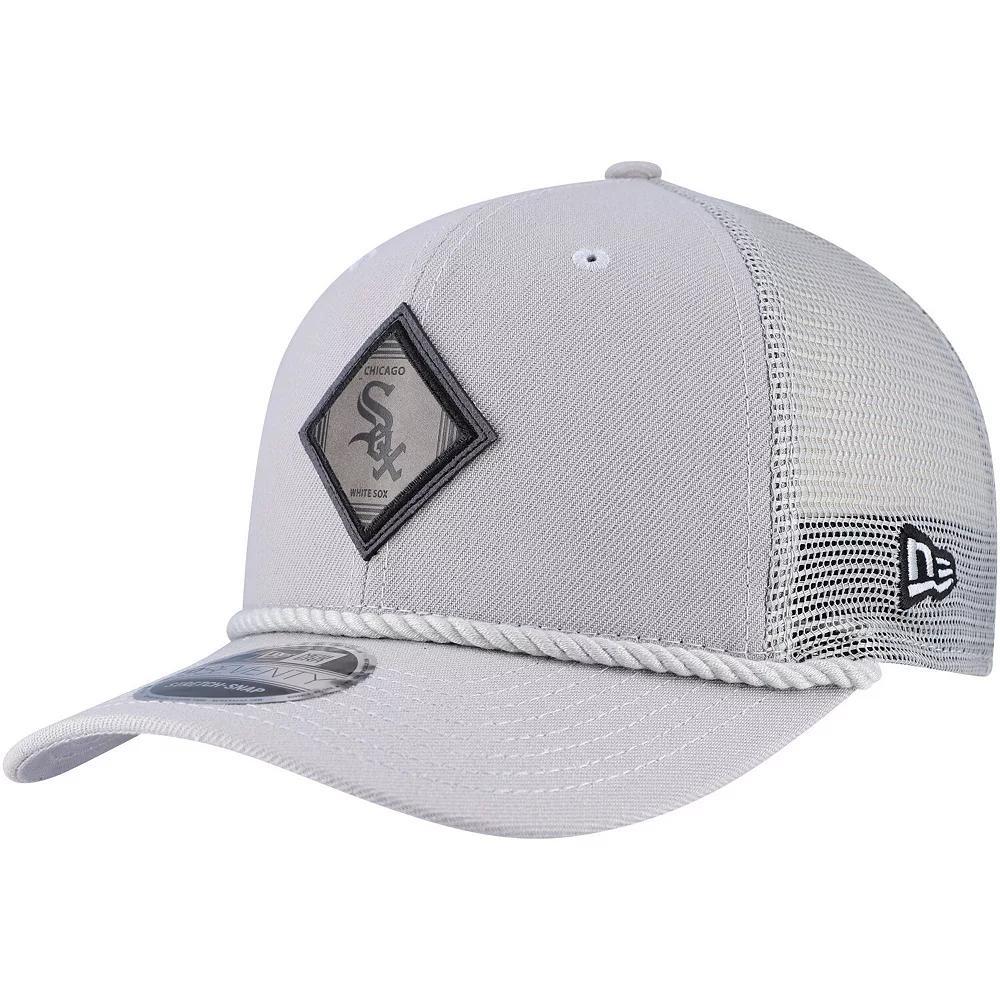 Mens New Era Gray Chicago White Sox Logo 9SEVENTY Stretch-Snap Adjustable Hat Product Image