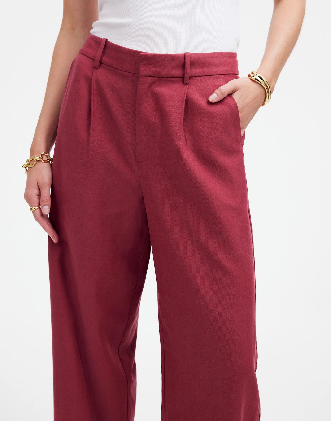 Tall Slouchy Straight Pants in Drapey Twill Product Image