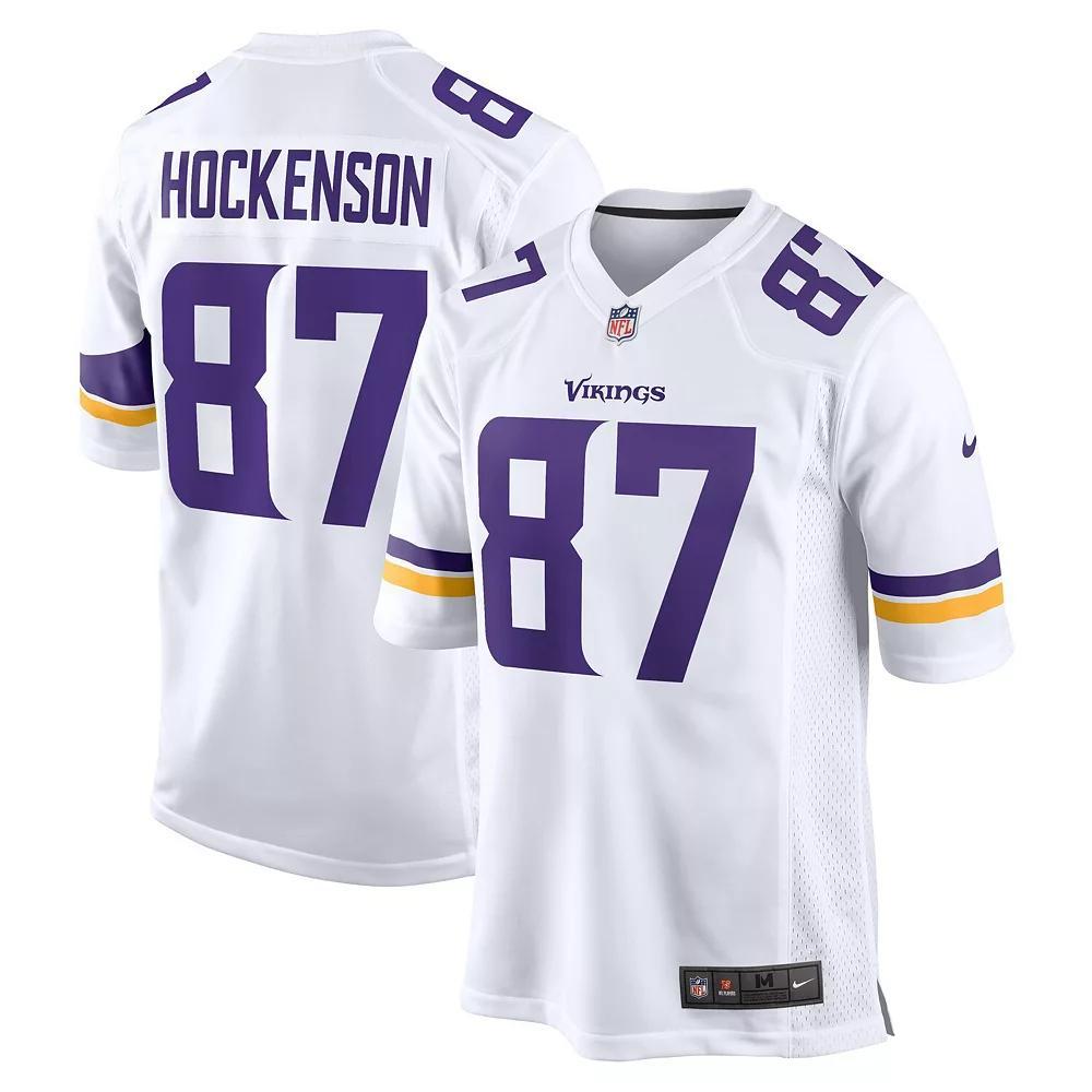 Men's Nike T.J. Hockenson White Minnesota Vikings Game Player Jersey, Size: XL Product Image