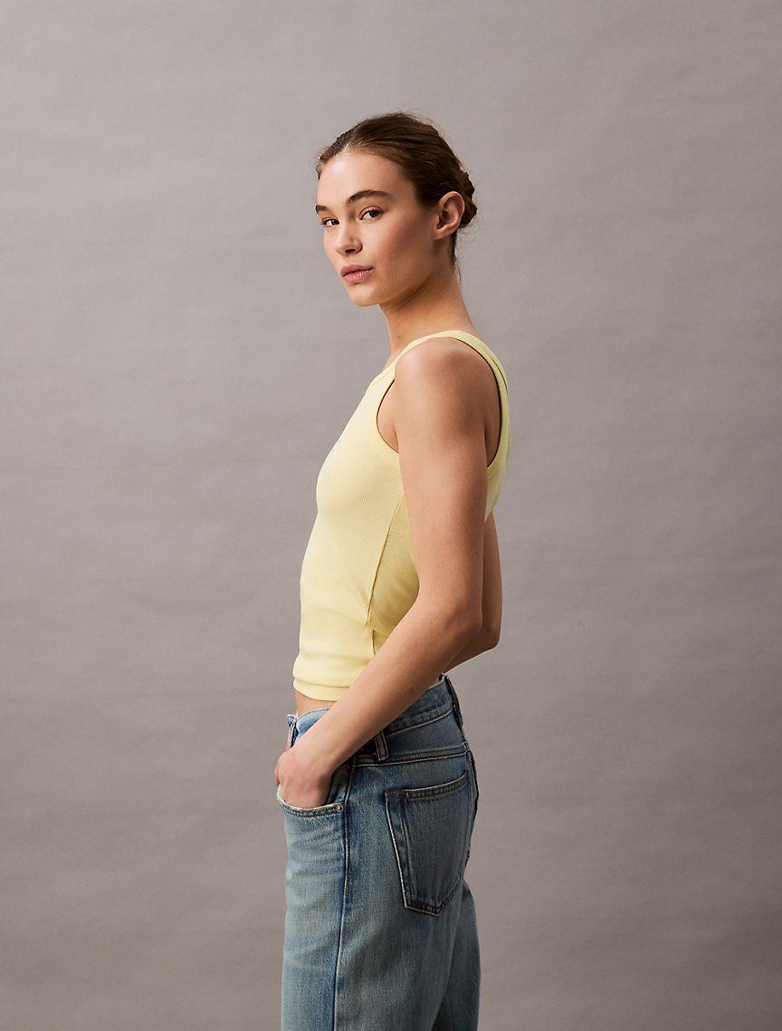 Cotton Contour Rib Logo Graphic Tank Product Image