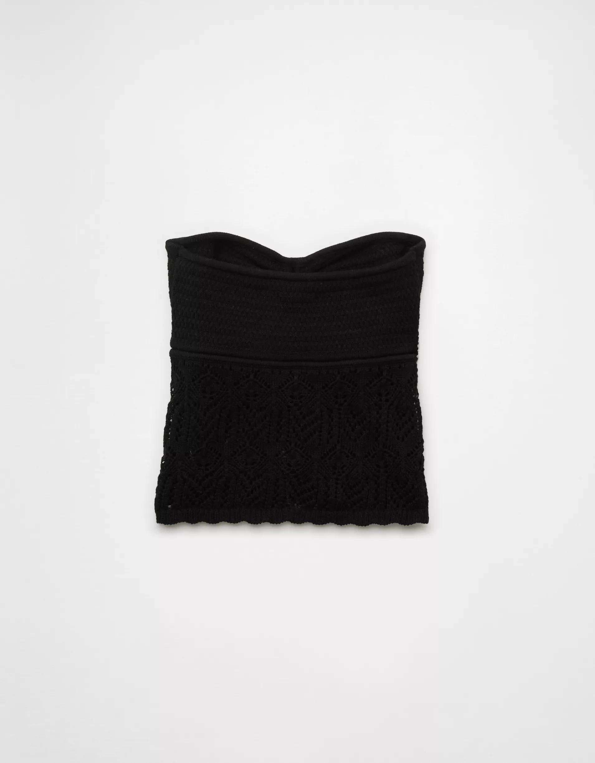 AE Cropped Crochet Tube Top Product Image