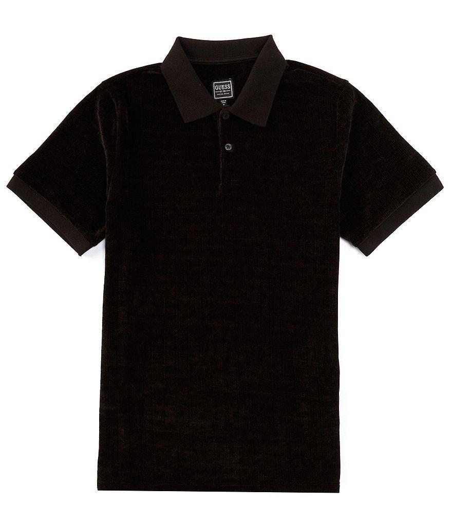 Guess Short Sleeve Parker Velour Polo Shirt Product Image