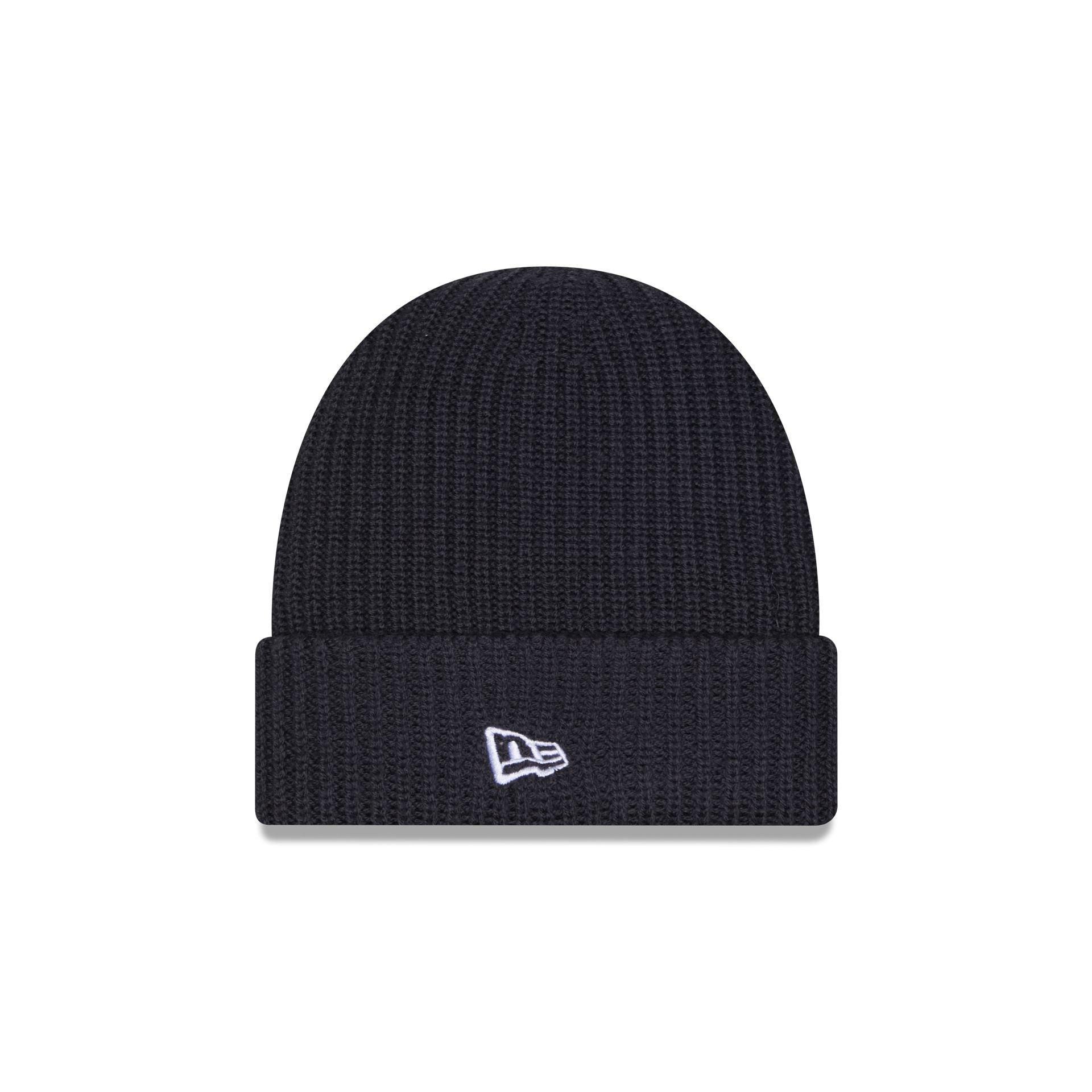New Era Cap Black Waffle Knit Beanie Male Product Image