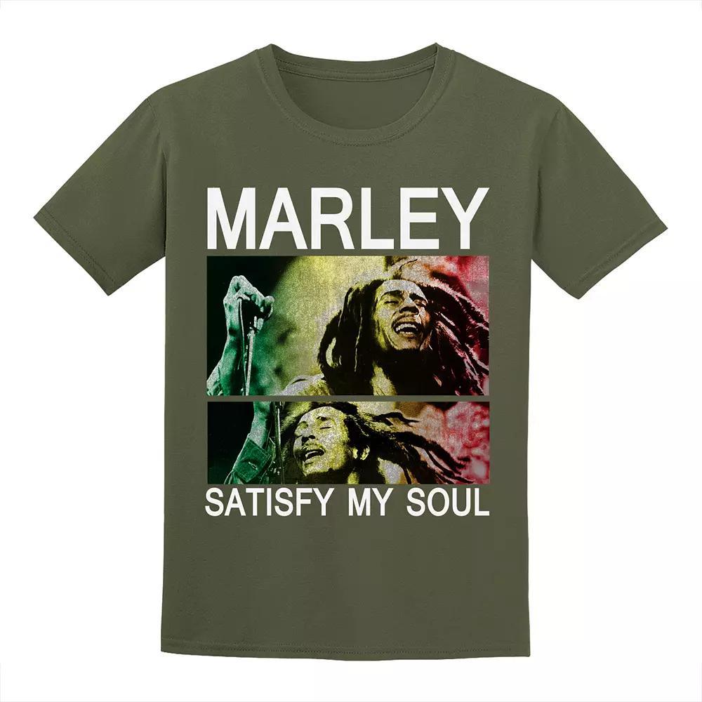 Men's Bob Marley Tee, Size: Large, Military Green Product Image