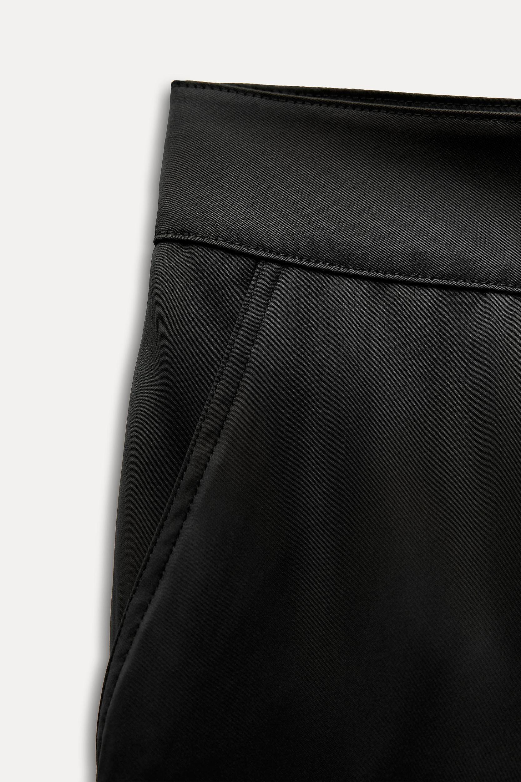SATIN EFFECT STRAIGHT LEG PANTS ZW COLLECTION Product Image