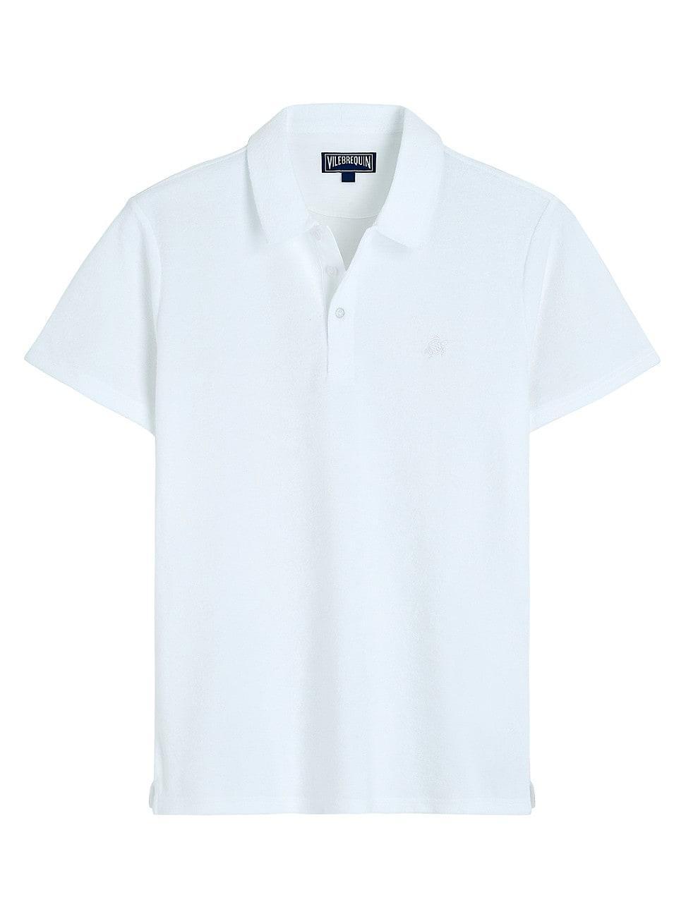 Mens Organic Terry Polo Shirt Product Image
