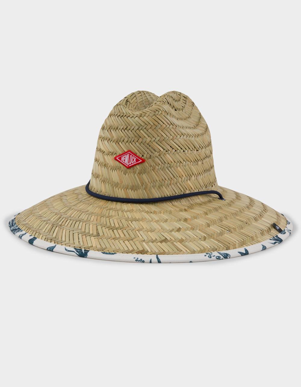 HEMLOCK HAT CO. Signature Straw Lifeguard Hat - BROWN COMBO Product Image