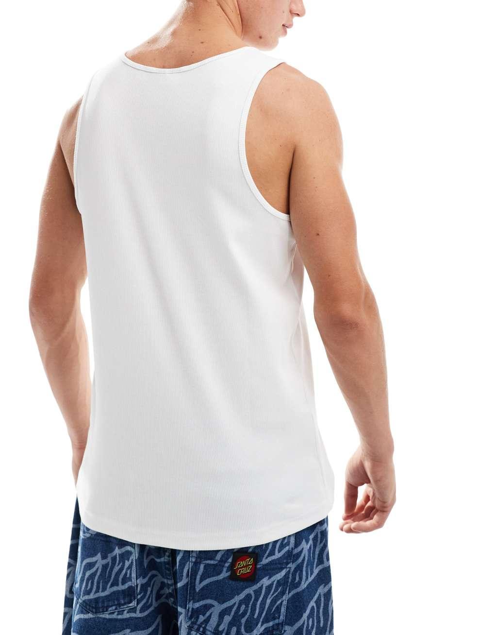 ONLY & SONS 3 pack tank tops in white Product Image