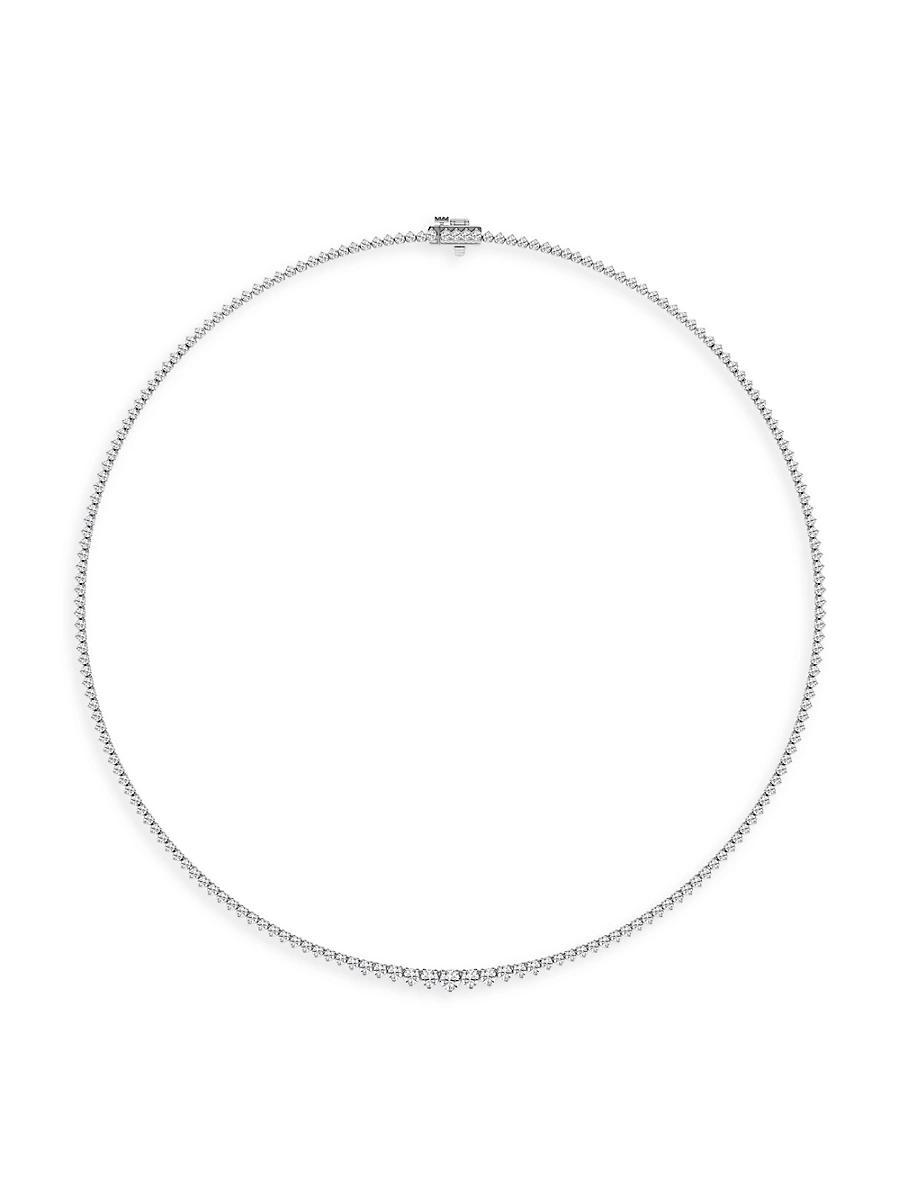 Womens Platinum & Graduated Round Lab-Grown Diamond Tennis Necklace/5.00-20.00 TCW Product Image