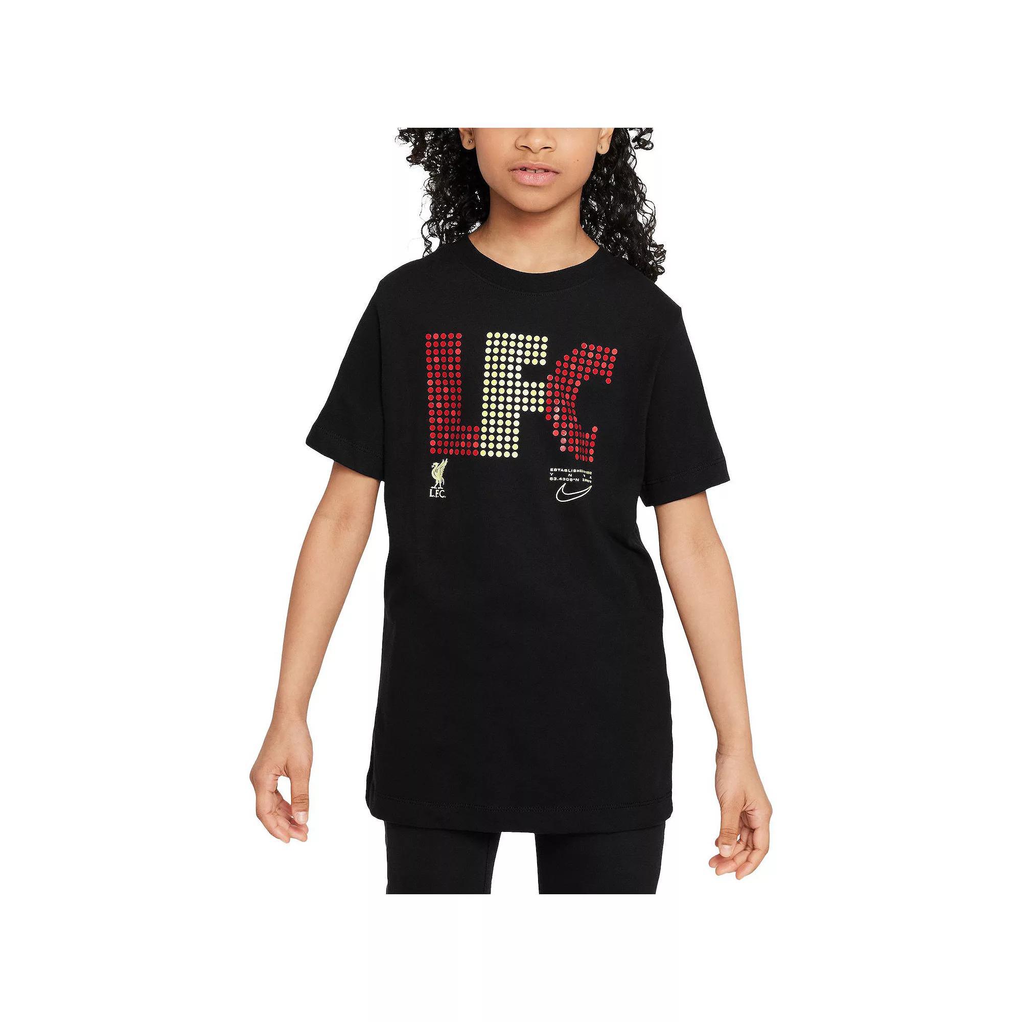 Youth Nike Black Liverpool Lights T-Shirt, Boy's, Size: YTH Medium, Lvp Black Product Image