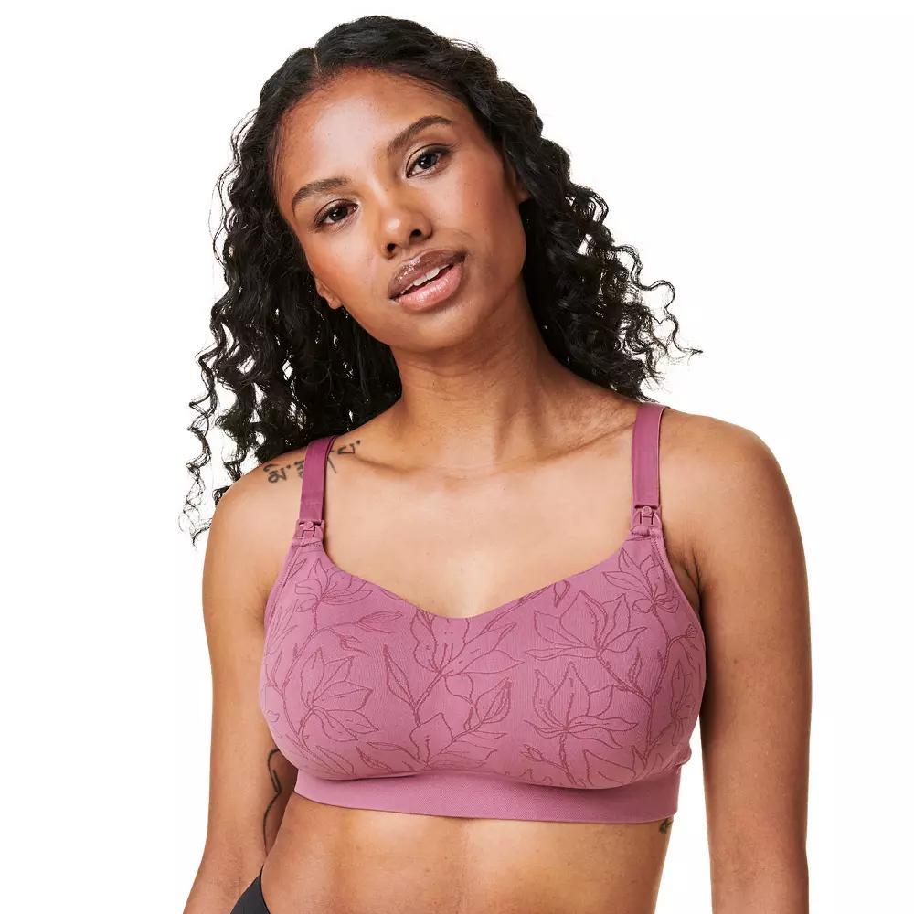 Bravado Designs Intrigue Maternity & Nursing Bra 11042, Women's, Size: Large, Pink Jacquard Product Image