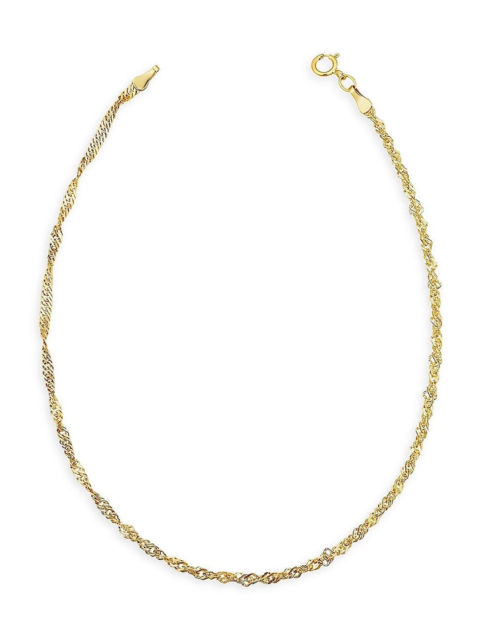 Womens 14K Yellow Gold Spirah Anklet Product Image