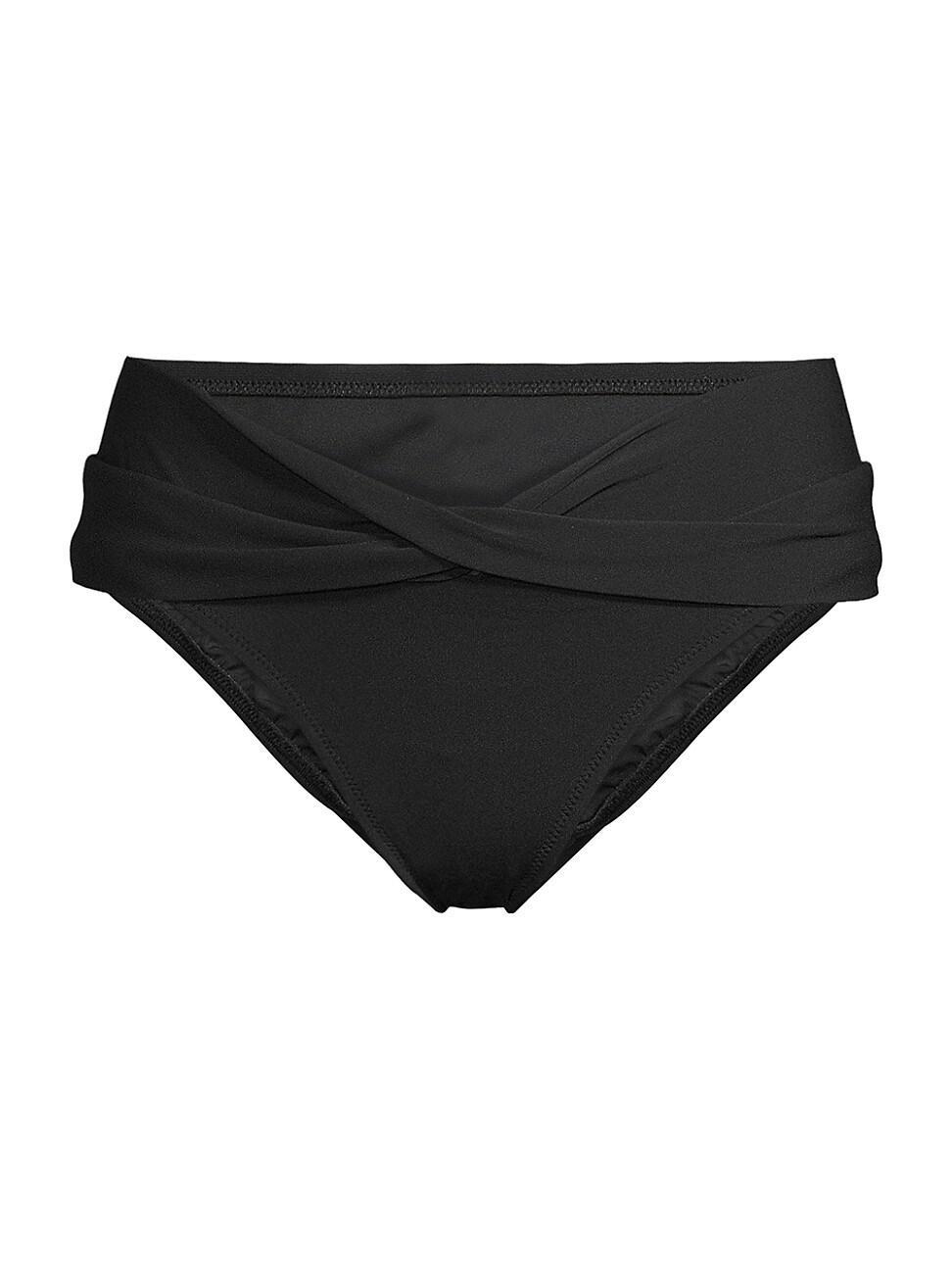 Robin Piccone Ava Solid Twist-Front Bikini Bottom Product Image