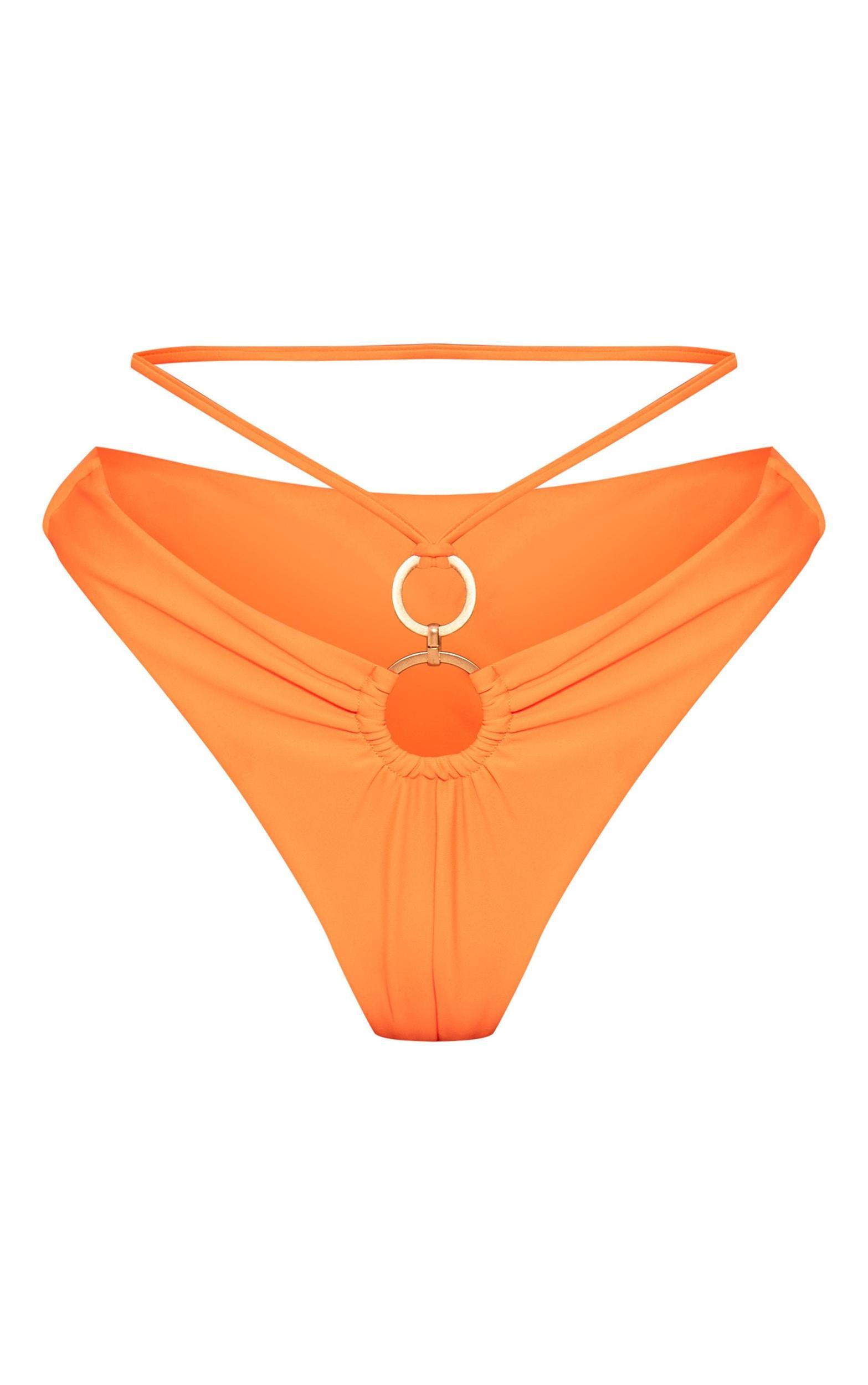 Orange O Ring Waist Strap Bikini Bottoms Product Image