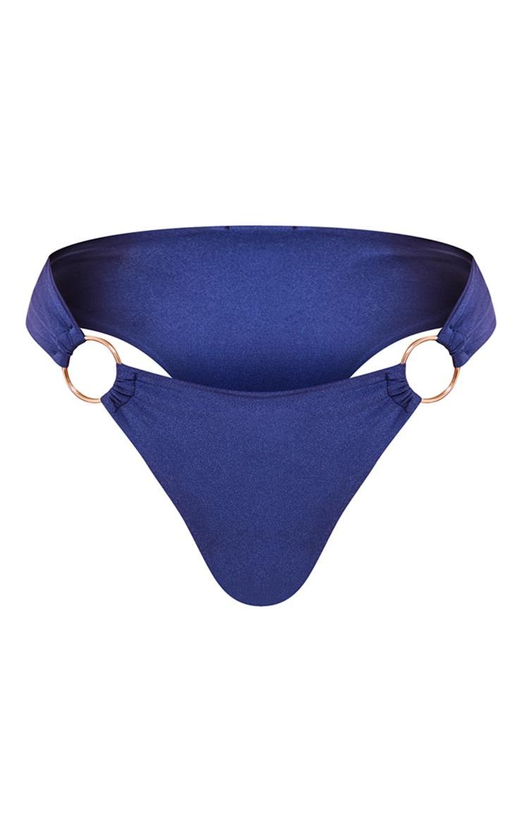 Navy O Ring High Leg Bikini Bottoms Product Image
