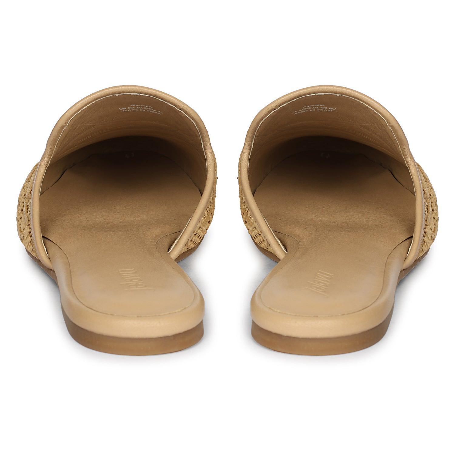 Andrea - Beige Mules Product Image
