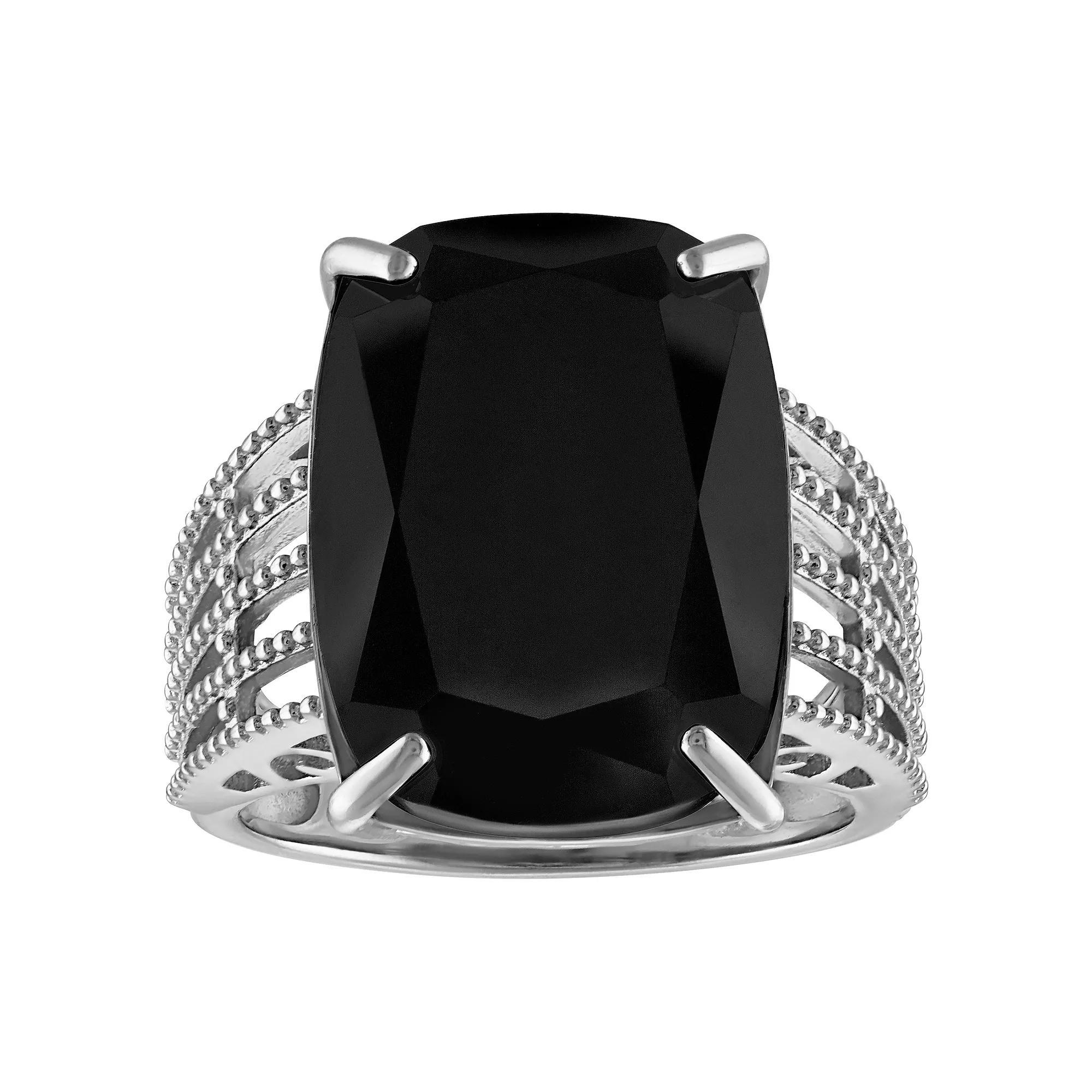 Tiara Sterling Silver Black Spinel Ring, Women's, Size: 9 Product Image
