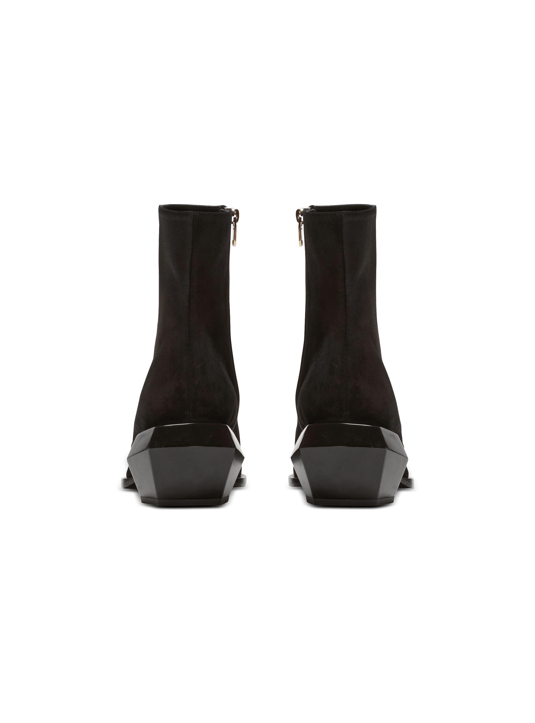 Billy suede ankle boots with diamond heel Product Image