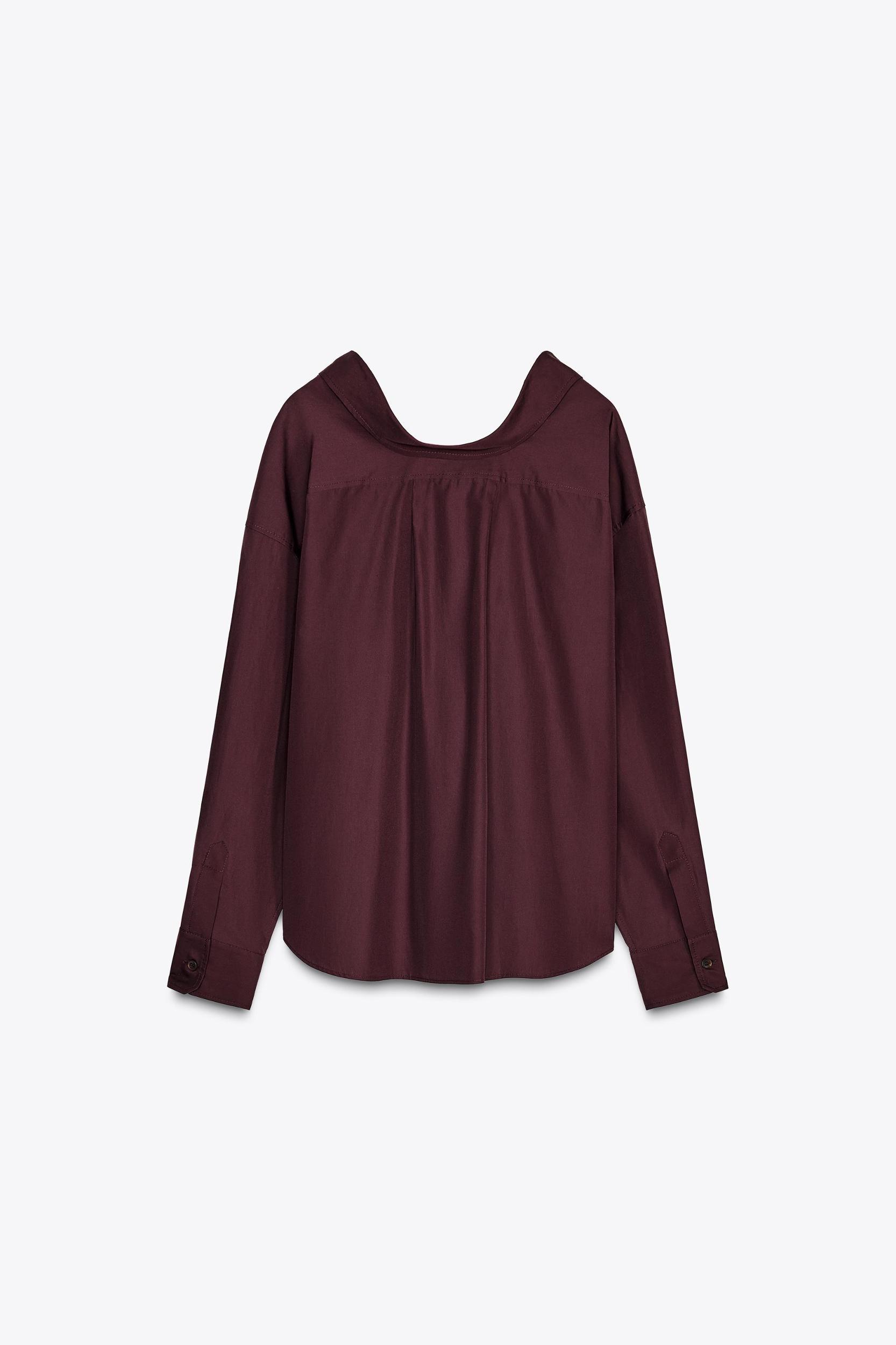 POPLIN SHIRT ZW COLLECTION Product Image