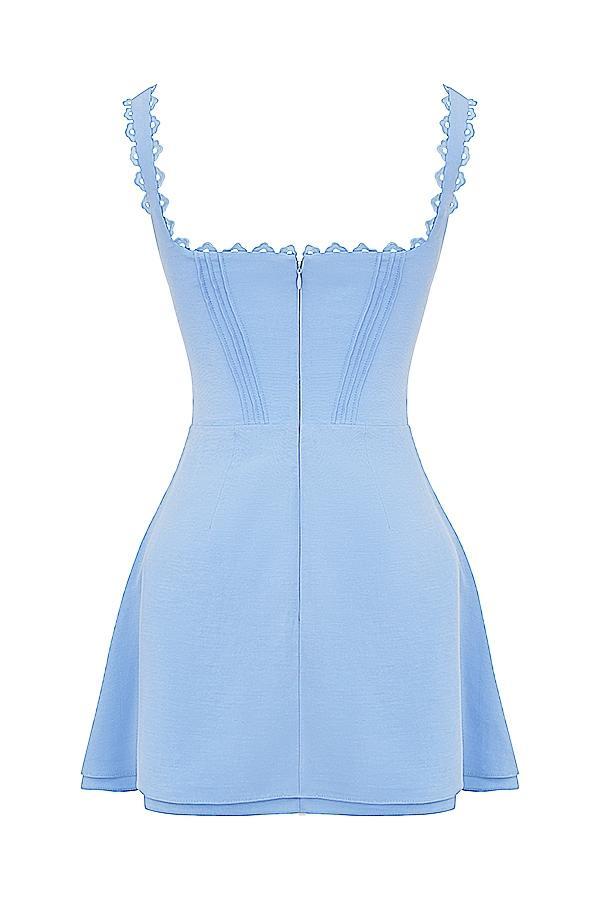 Tilly Blue Pin Tuck Mini Dress Product Image