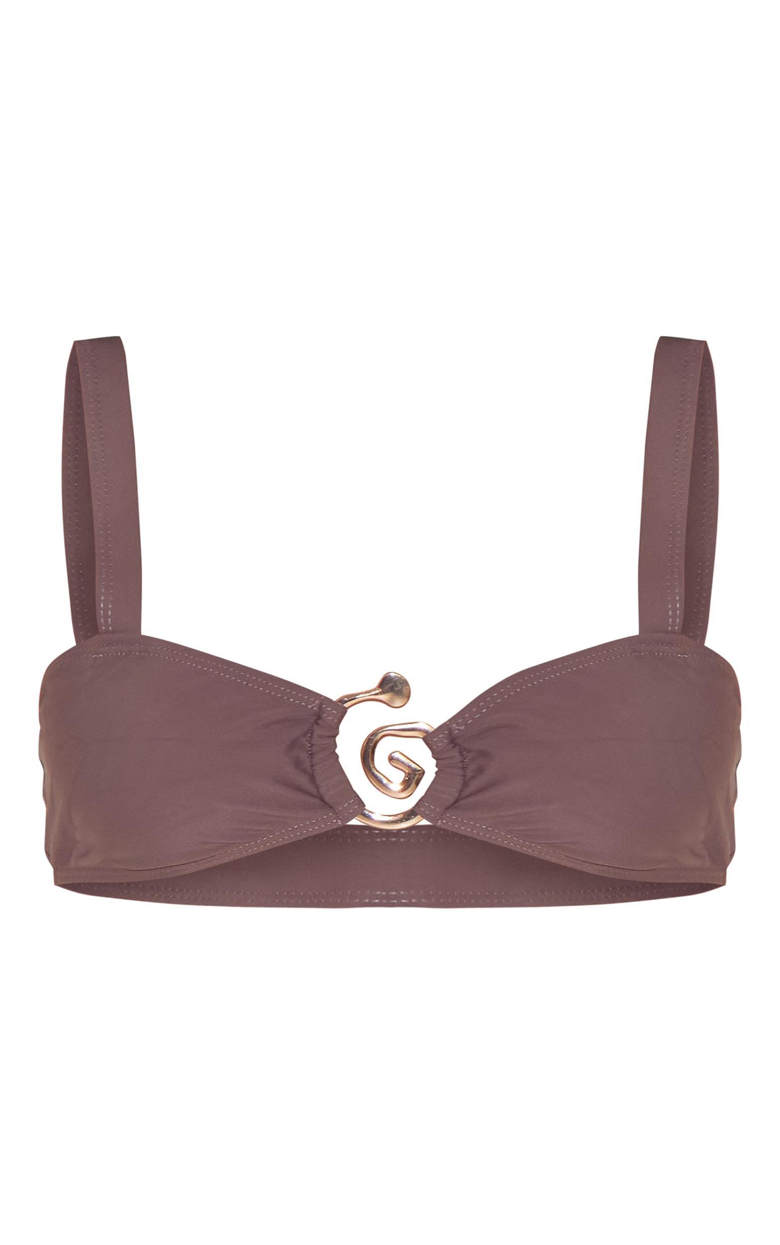 Red Ruched Underwired Bikini Top Product Image