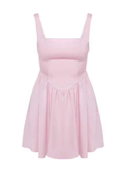 Straplie Mini Dress Pink Product Image