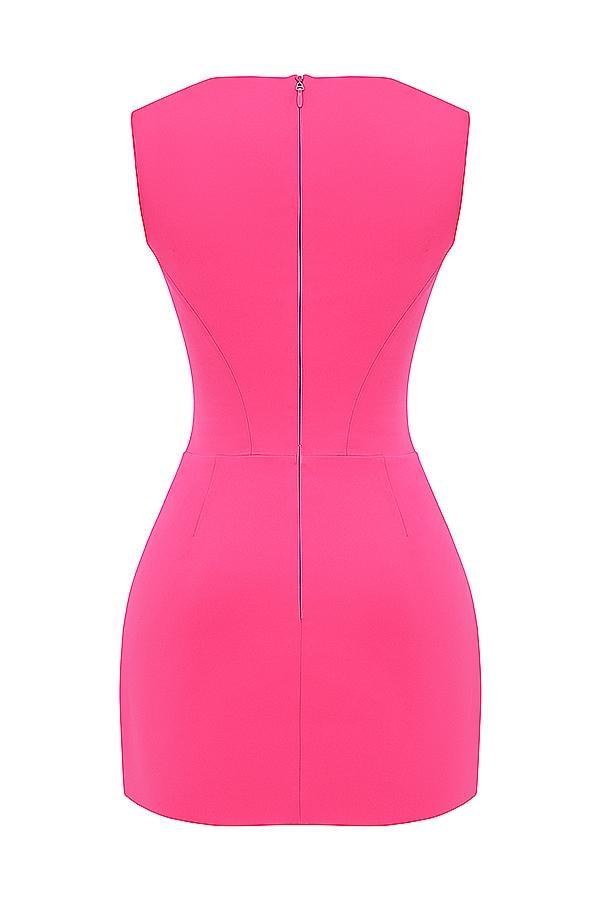Enya Fuchsia Corset Mini Dress Product Image