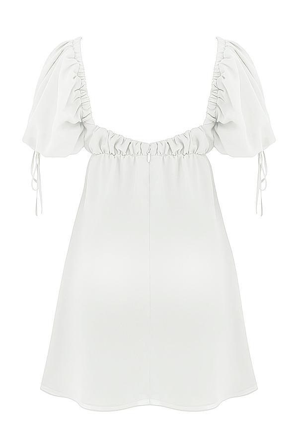 Princess Ivory Georgette Mini Dress Product Image