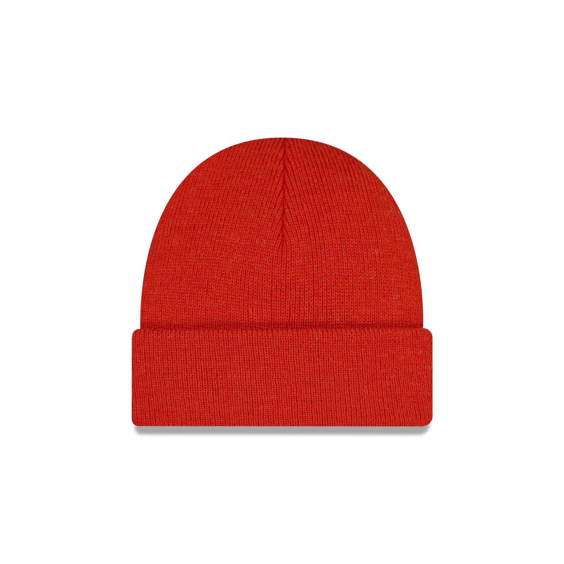 New Era Orange Short Cuff Knit Beanie Male Product Image