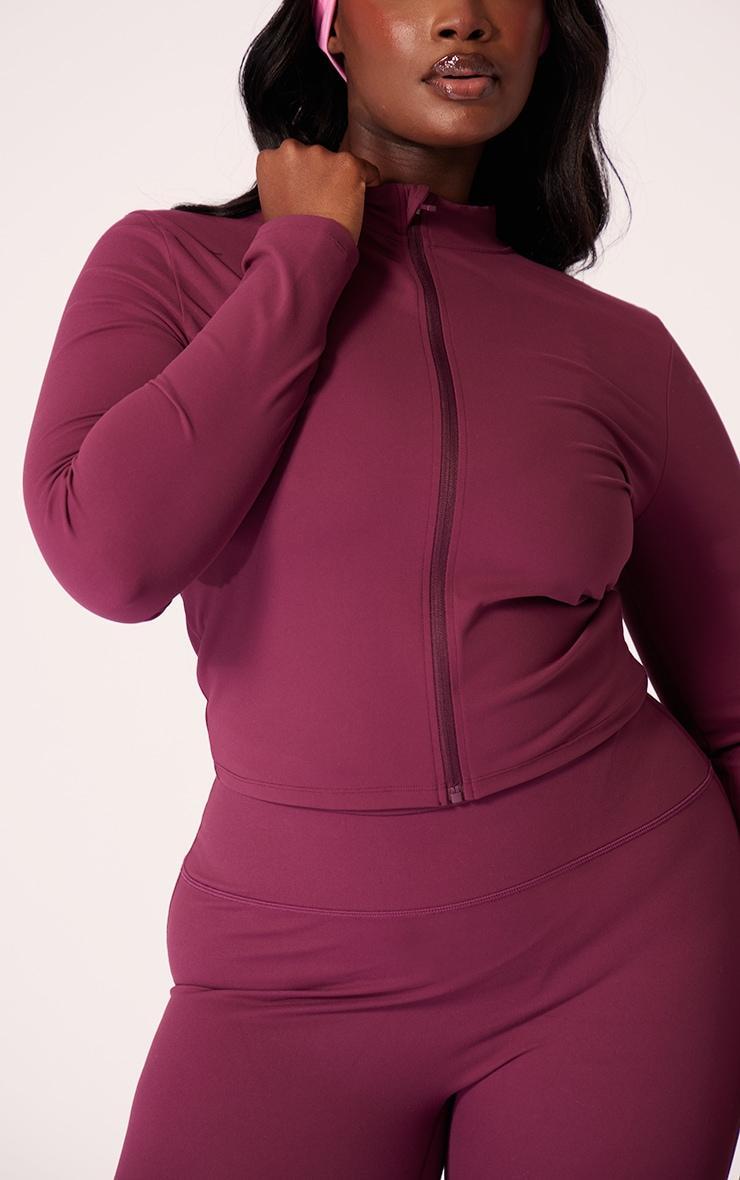 Plus Burgundy Sculpt Jacket Product Image