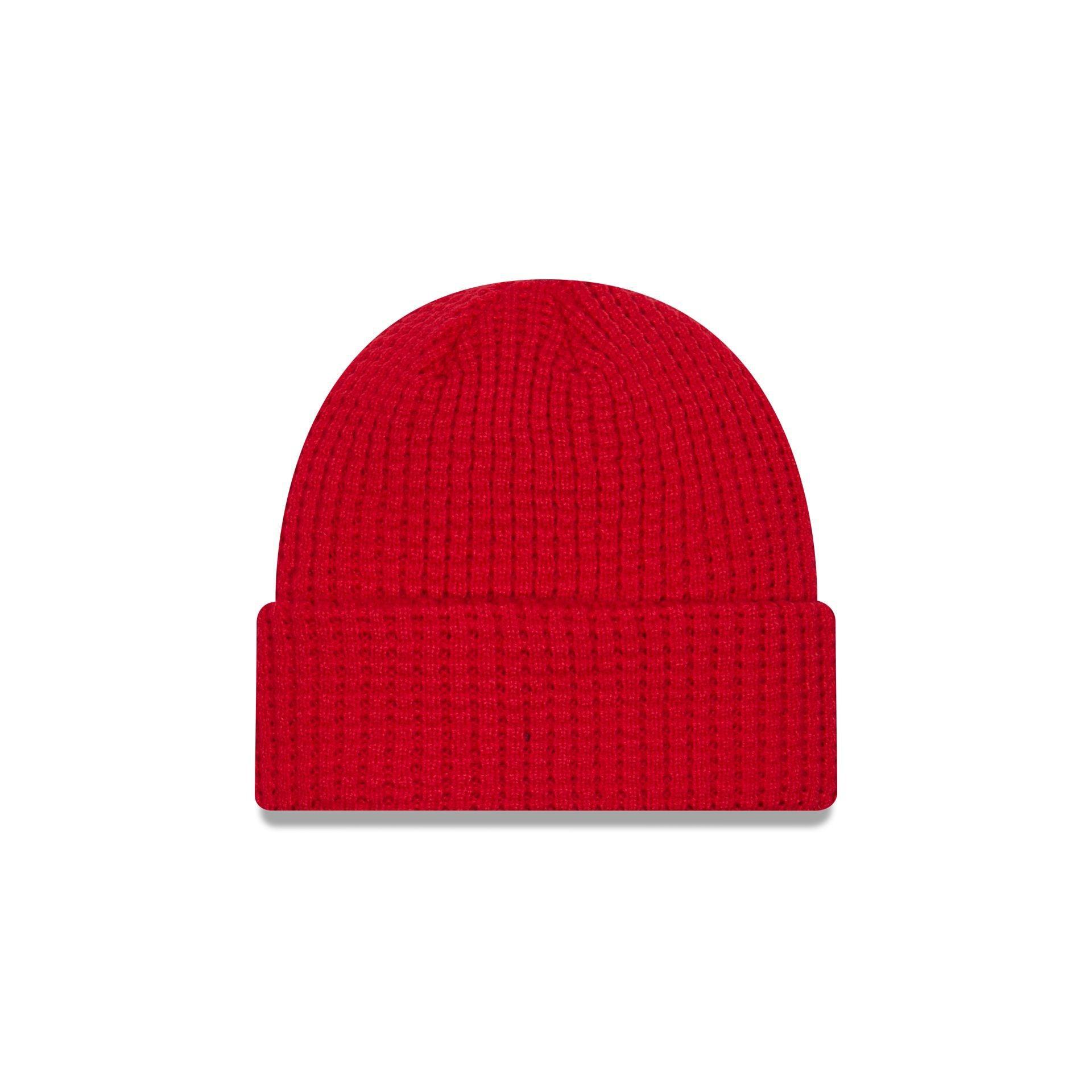 Detroit Red Wings Red Waffle Knit Beanie Hat Male Product Image