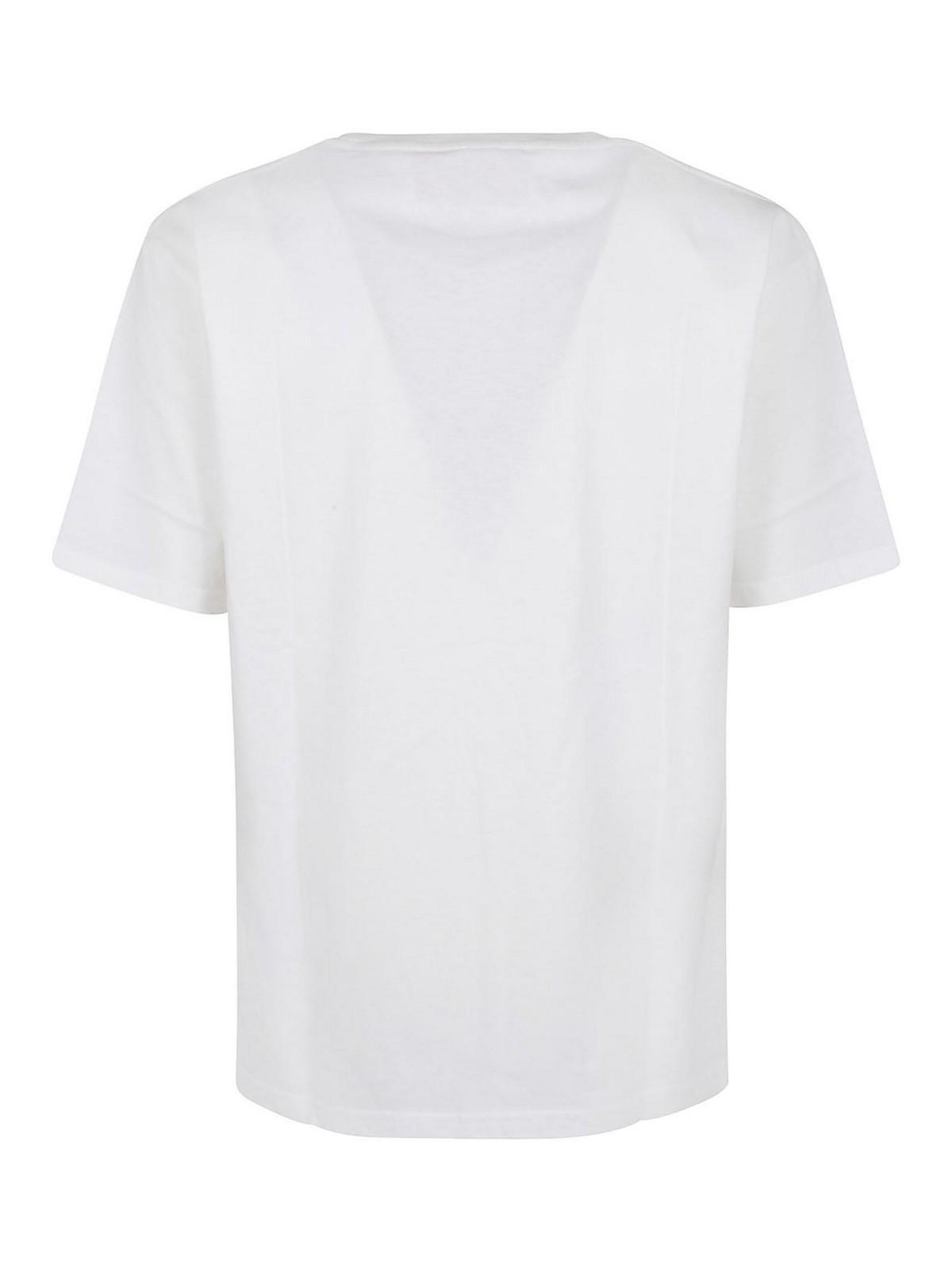 VALENTINO Cotton Crew Neck T-shirt With Graphic Print In White Product Image