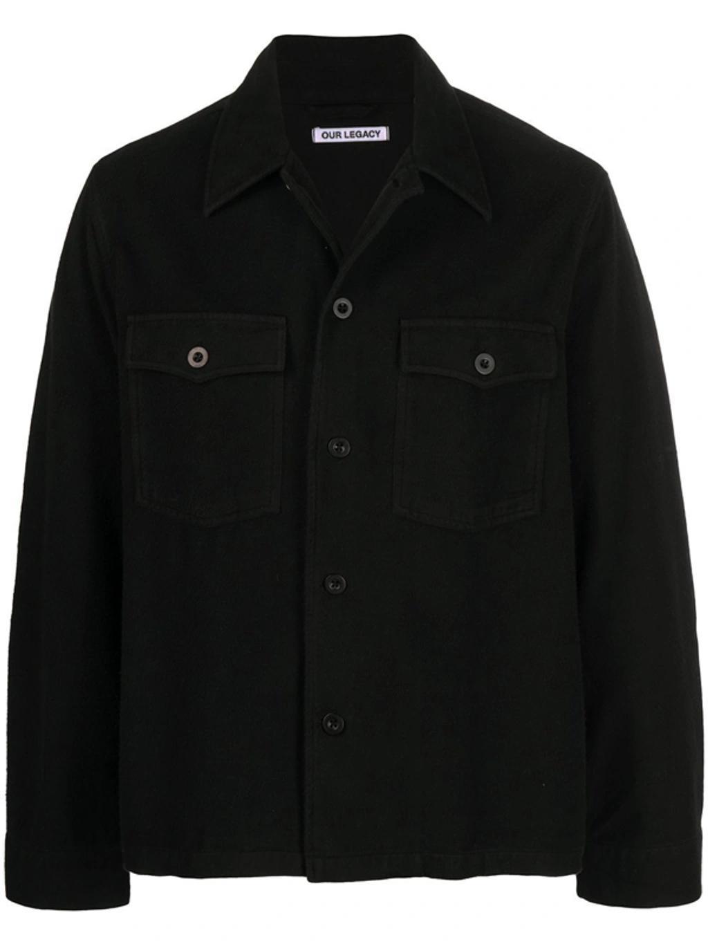 OUR LEGACY Oversized Cotton-moleskin Jacket In Black Product Image