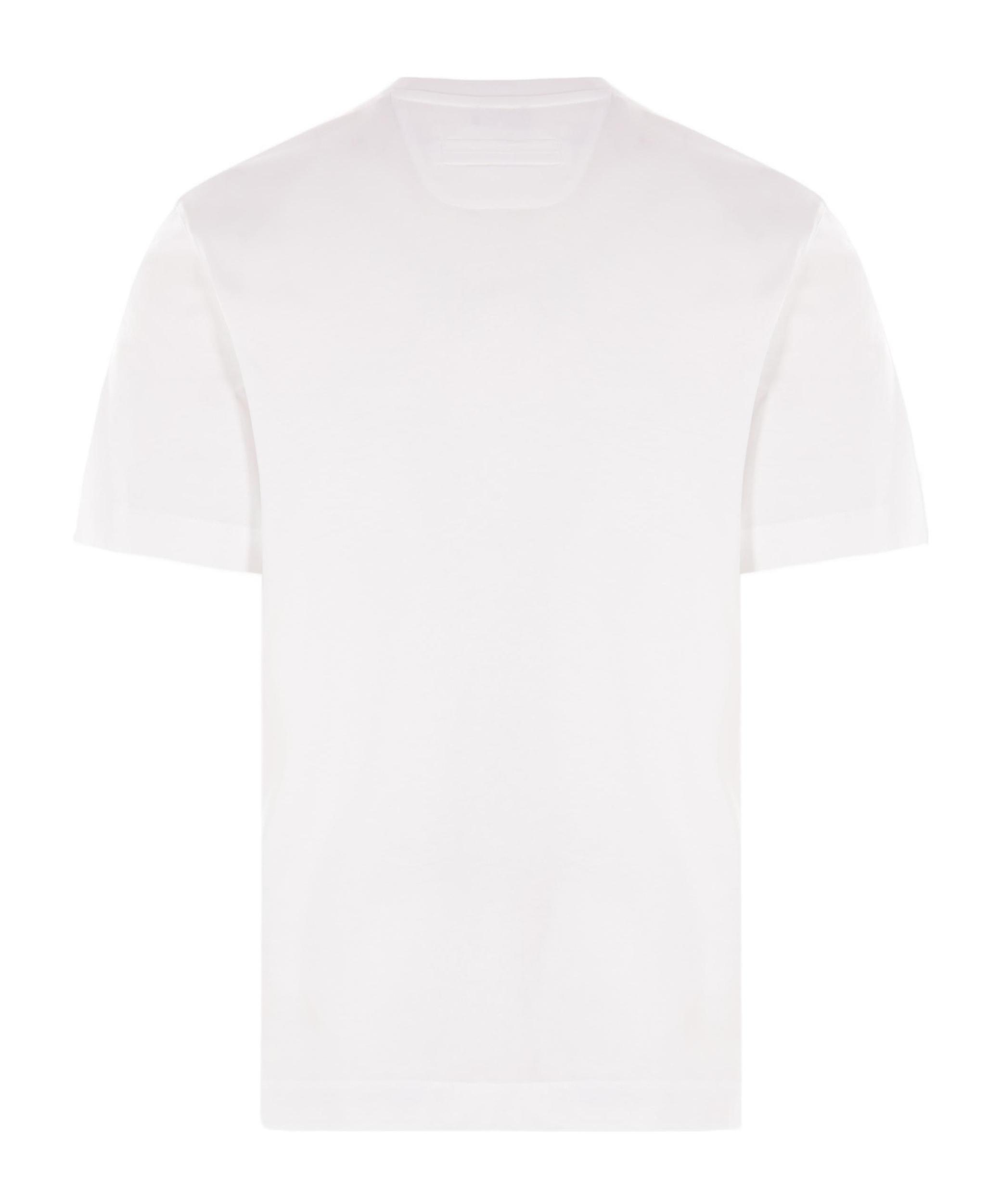 ZEGNA Open-necked Black Shirt In White Product Image
