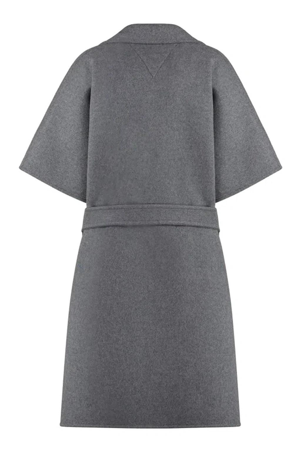 BOTTEGA VENETA Cashmere Wool Coat In Grey Product Image