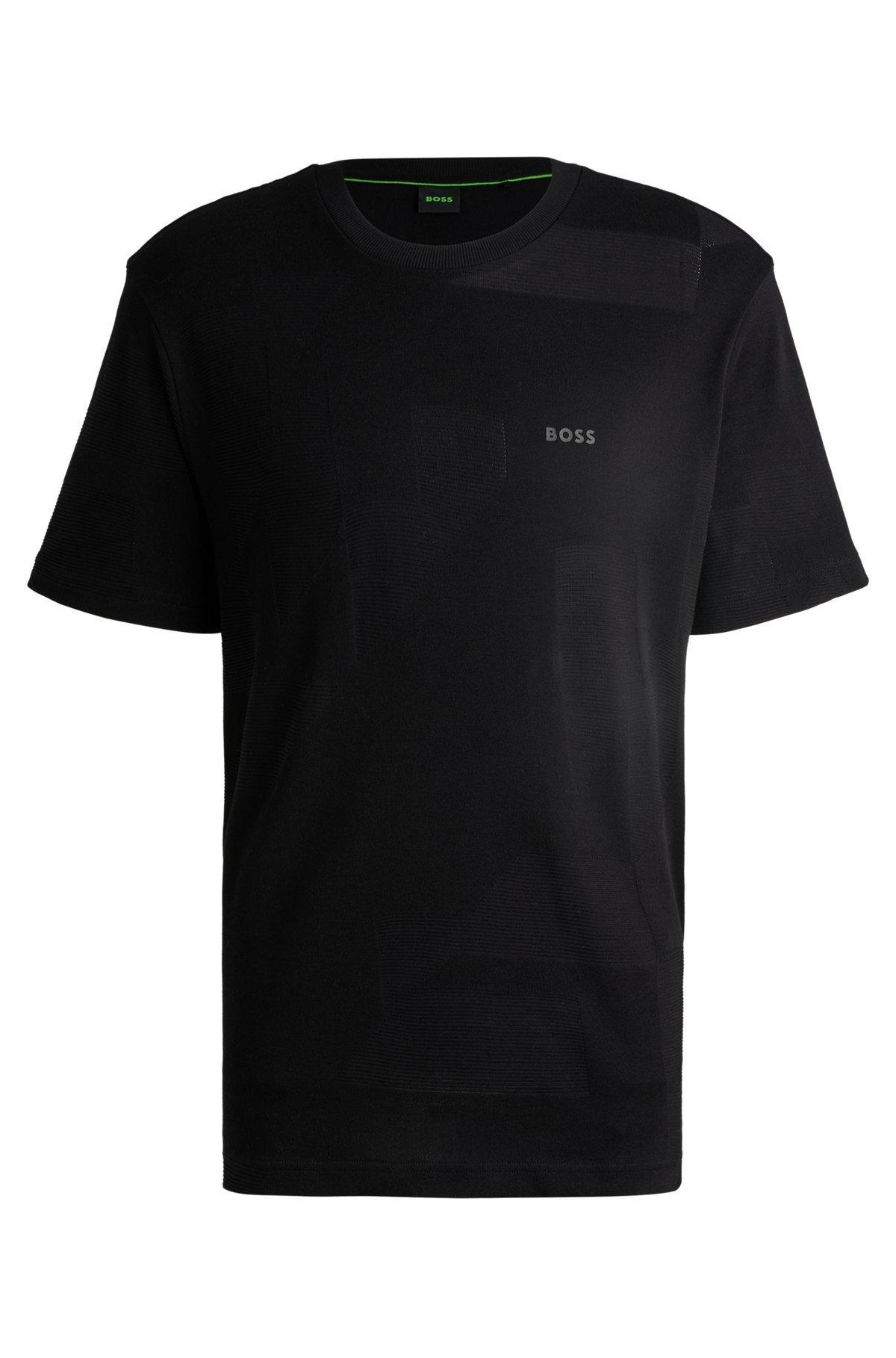 Cotton-jacquard regular-fit T-shirt with seasonal artwork Product Image